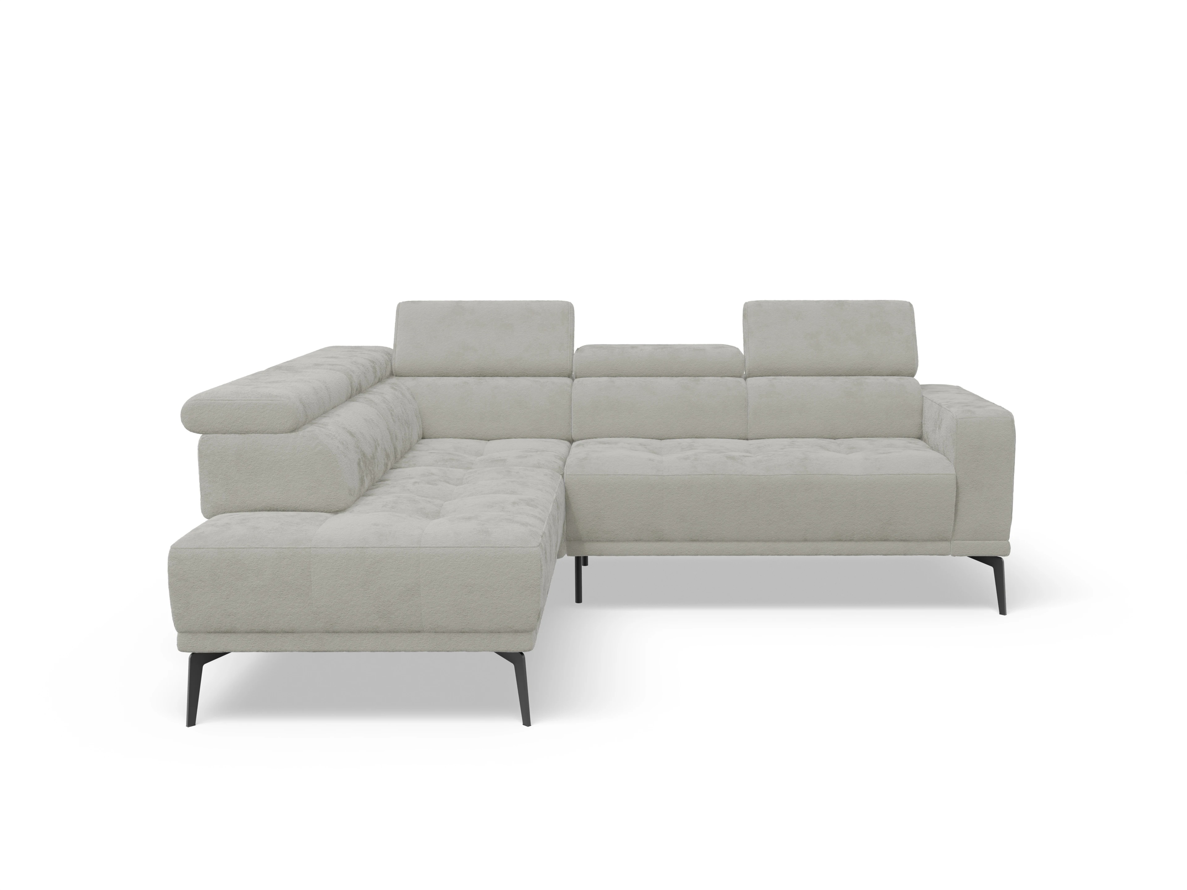 Ansicht des Produktes Marco Ecksofa links Abschluss offen in Stoff Beige