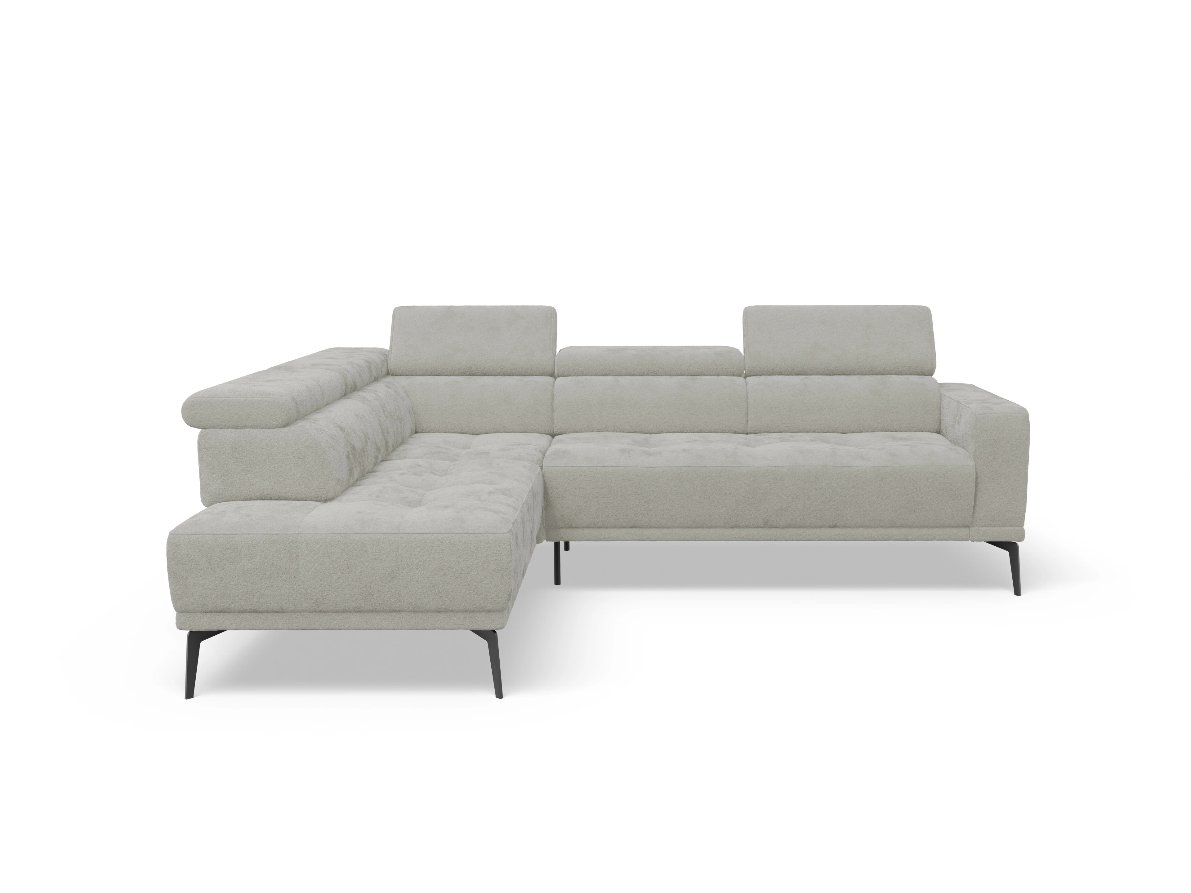 Ansicht des Produktes Marco Ecksofa links Abschluss offen in Stoff Beige