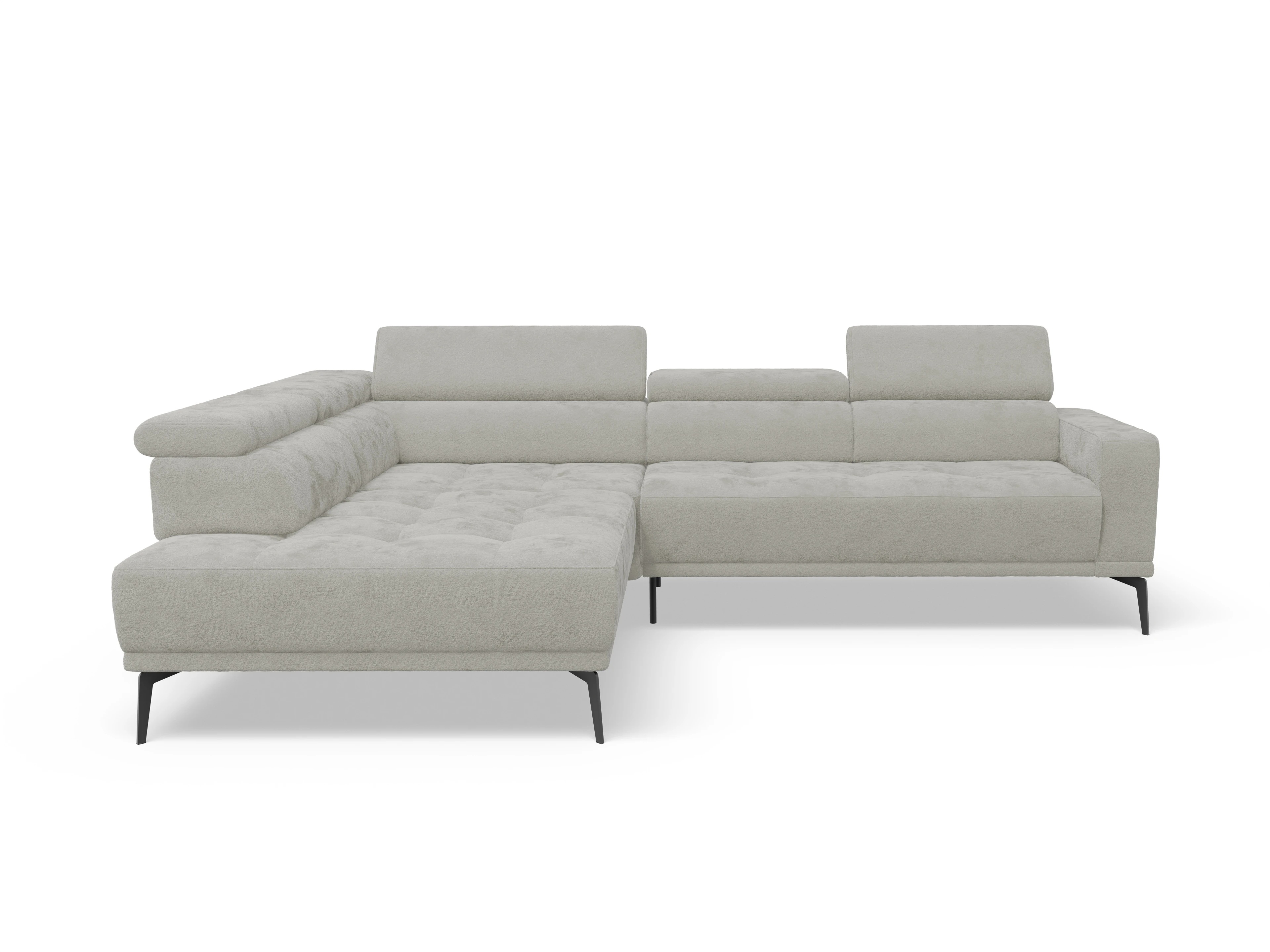 Ansicht des Produktes Marco Ecksofa links Abschluss offen in Stoff Beige