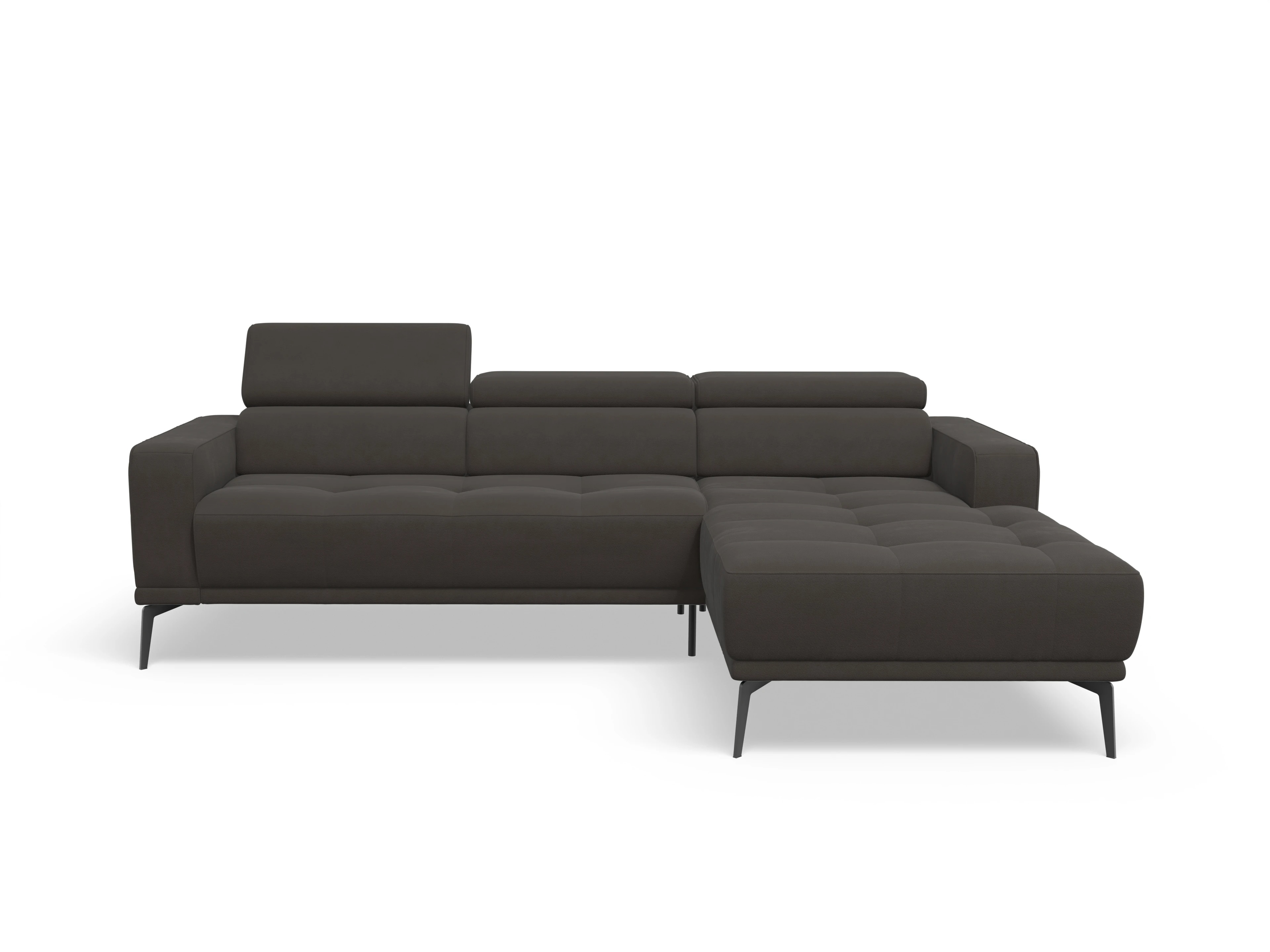 Ansicht des Produktes Marco Ecksofa rechts Abschluss offen in Stoff Braun