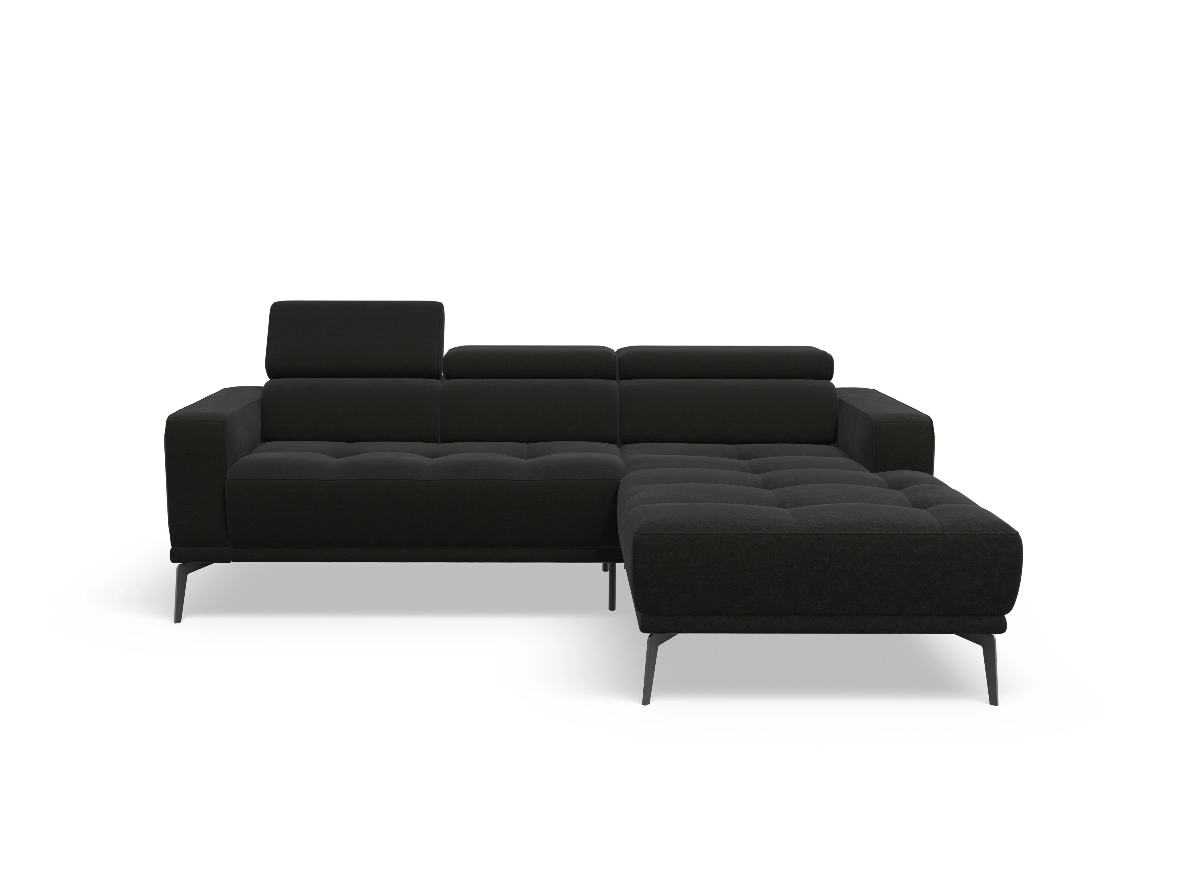 Ansicht des Produktes Marco Ecksofa rechts Abschluss offen in Stoff Braun