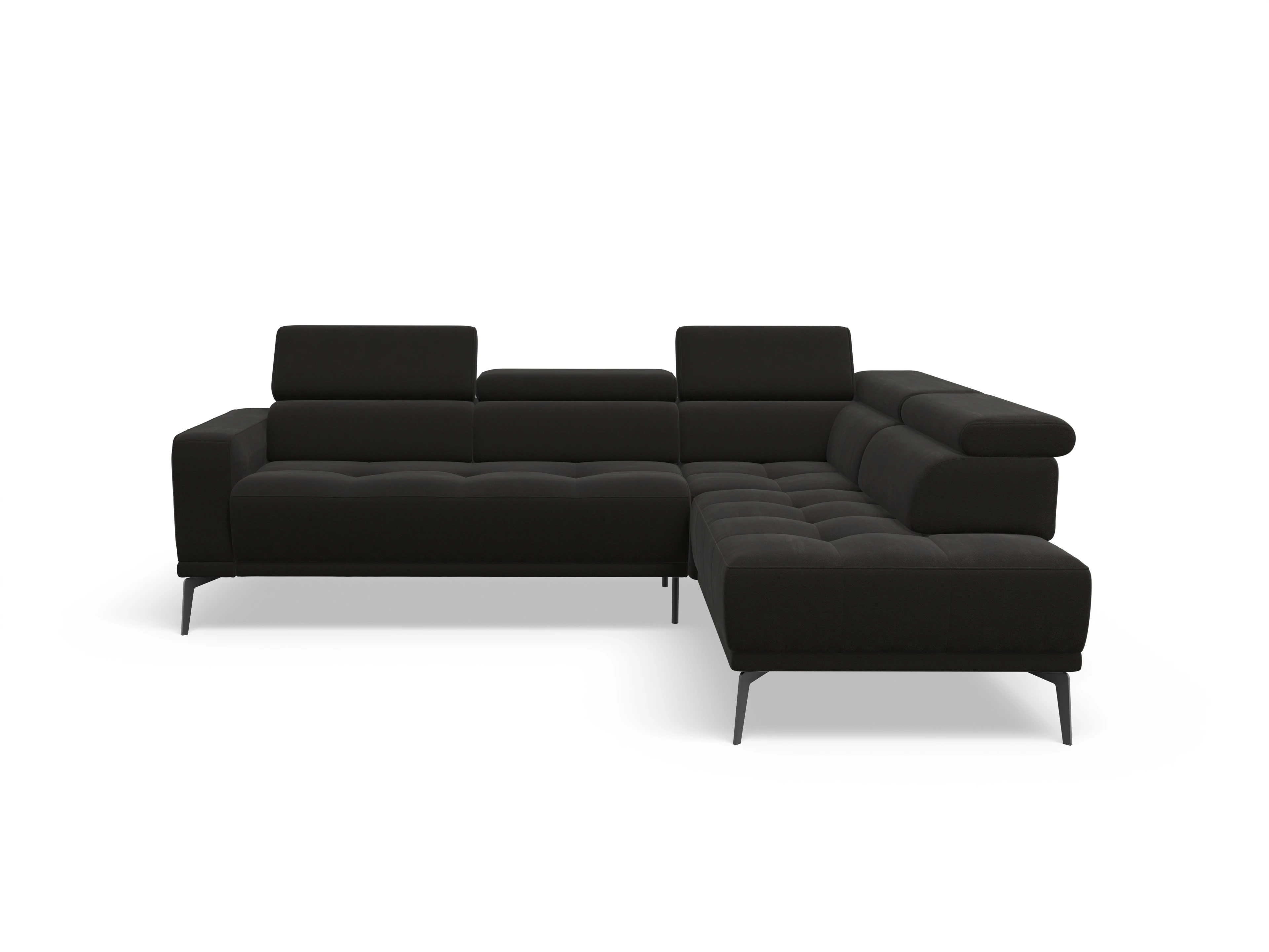 Ansicht des Produktes Marco Ecksofa rechts Abschluss offen in Stoff Braun