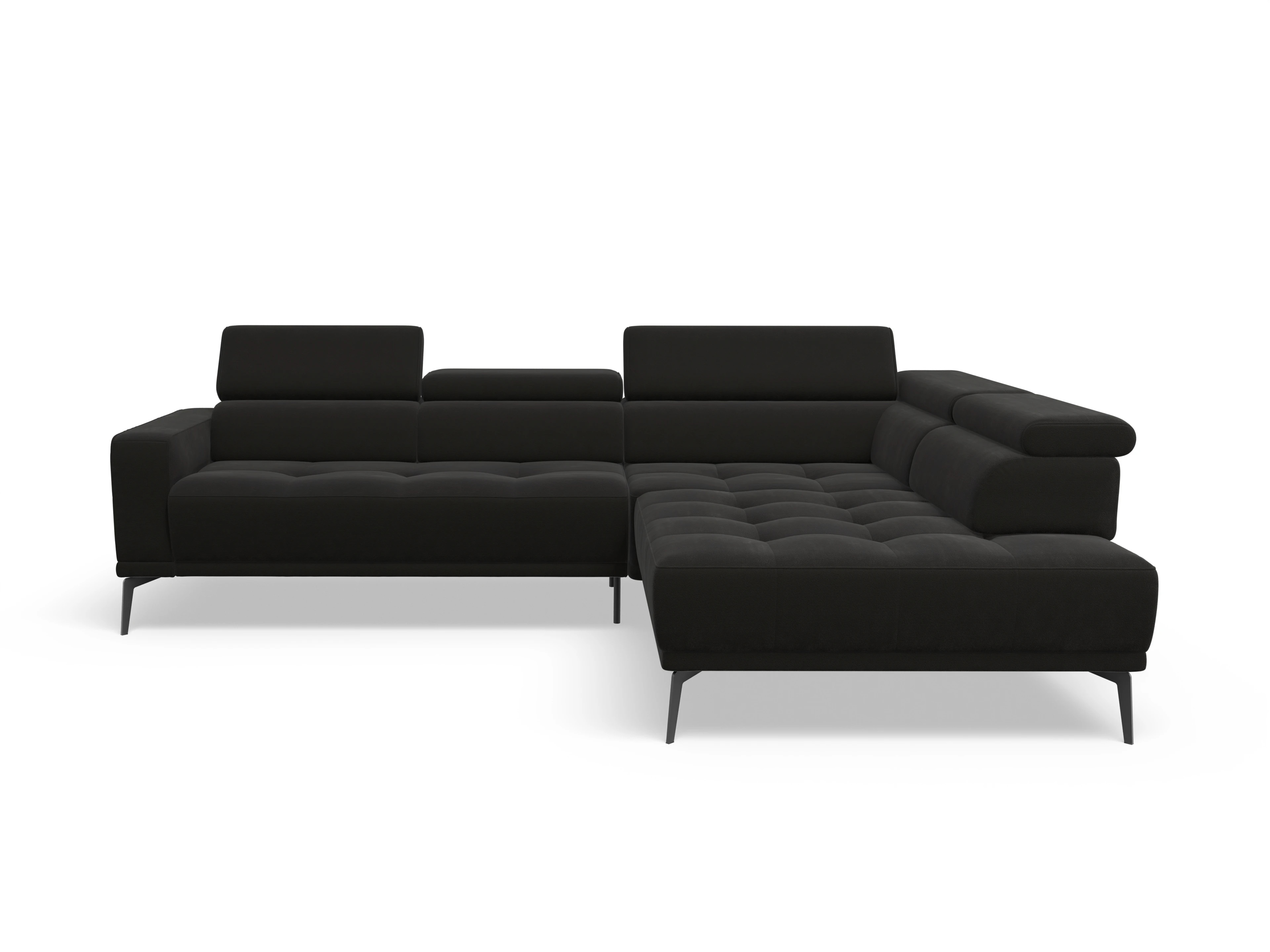 Ansicht des Produktes Marco Ecksofa rechts Abschluss offen in Stoff Braun