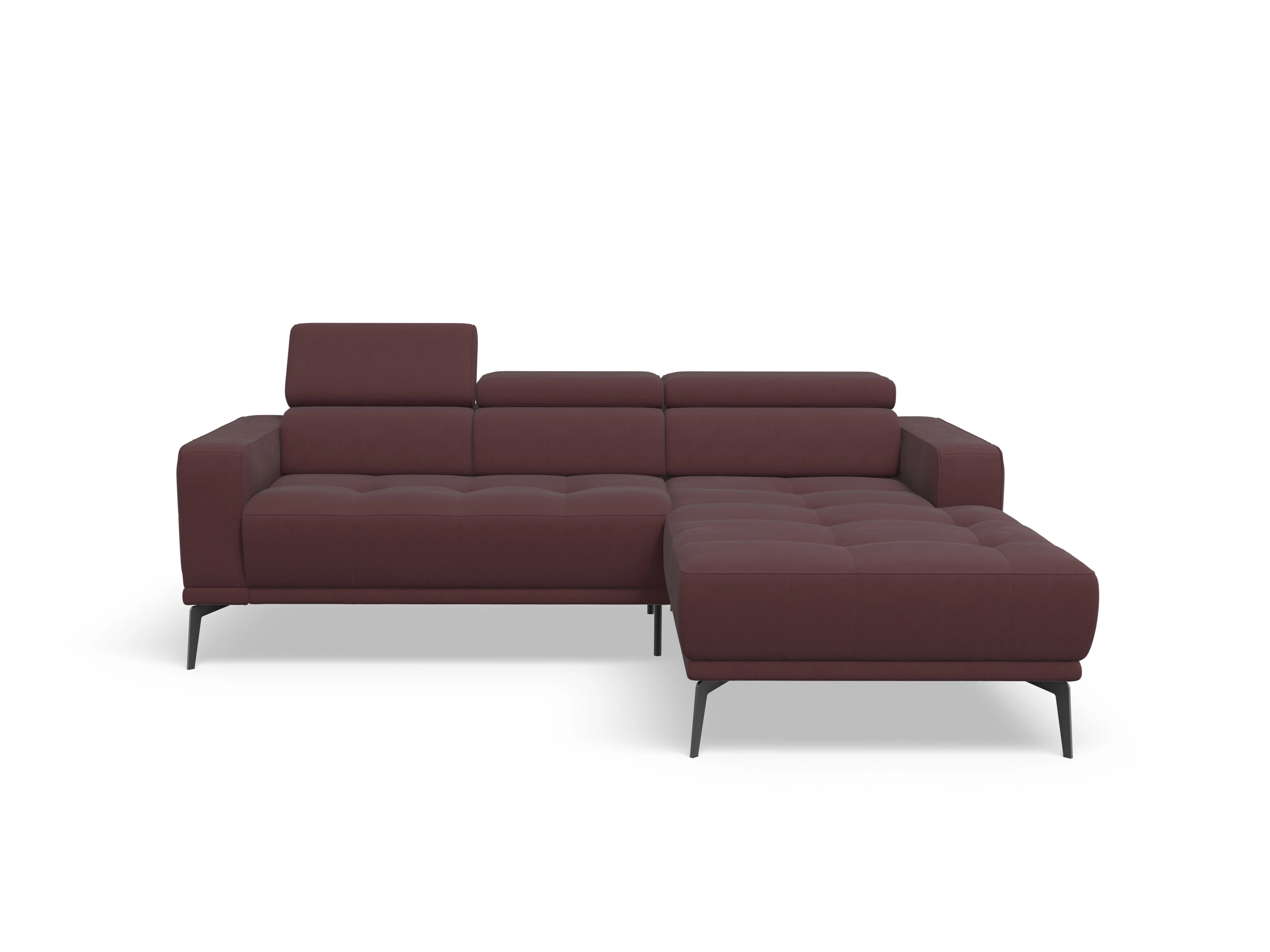 Ansicht des Produktes Marco Ecksofa rechts Abschluss offen in Stoff Rot