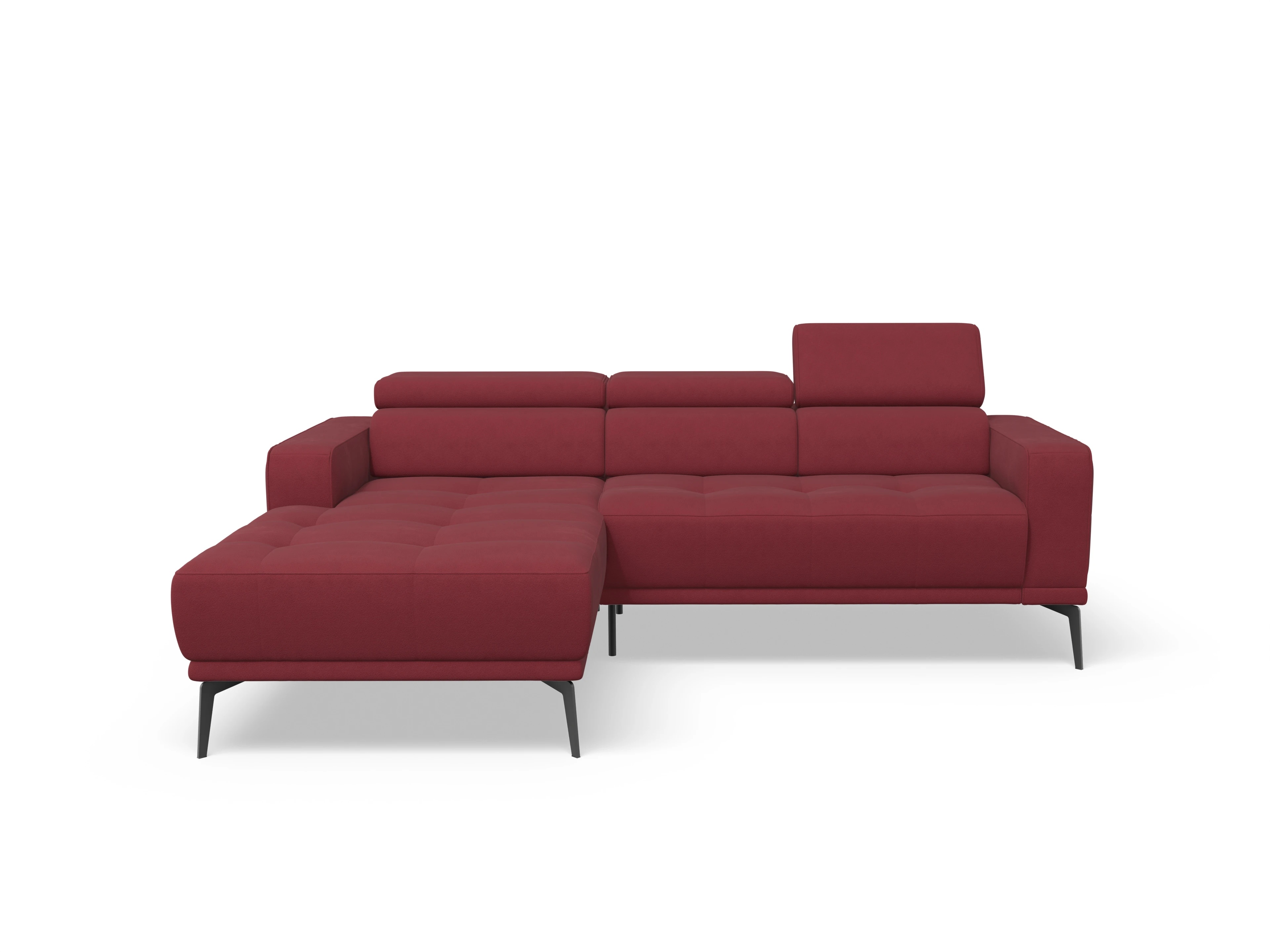 Ansicht des Produktes Marco Wohnlandschaft Armlehne rechts Abschluss offen links in Stoff Rot