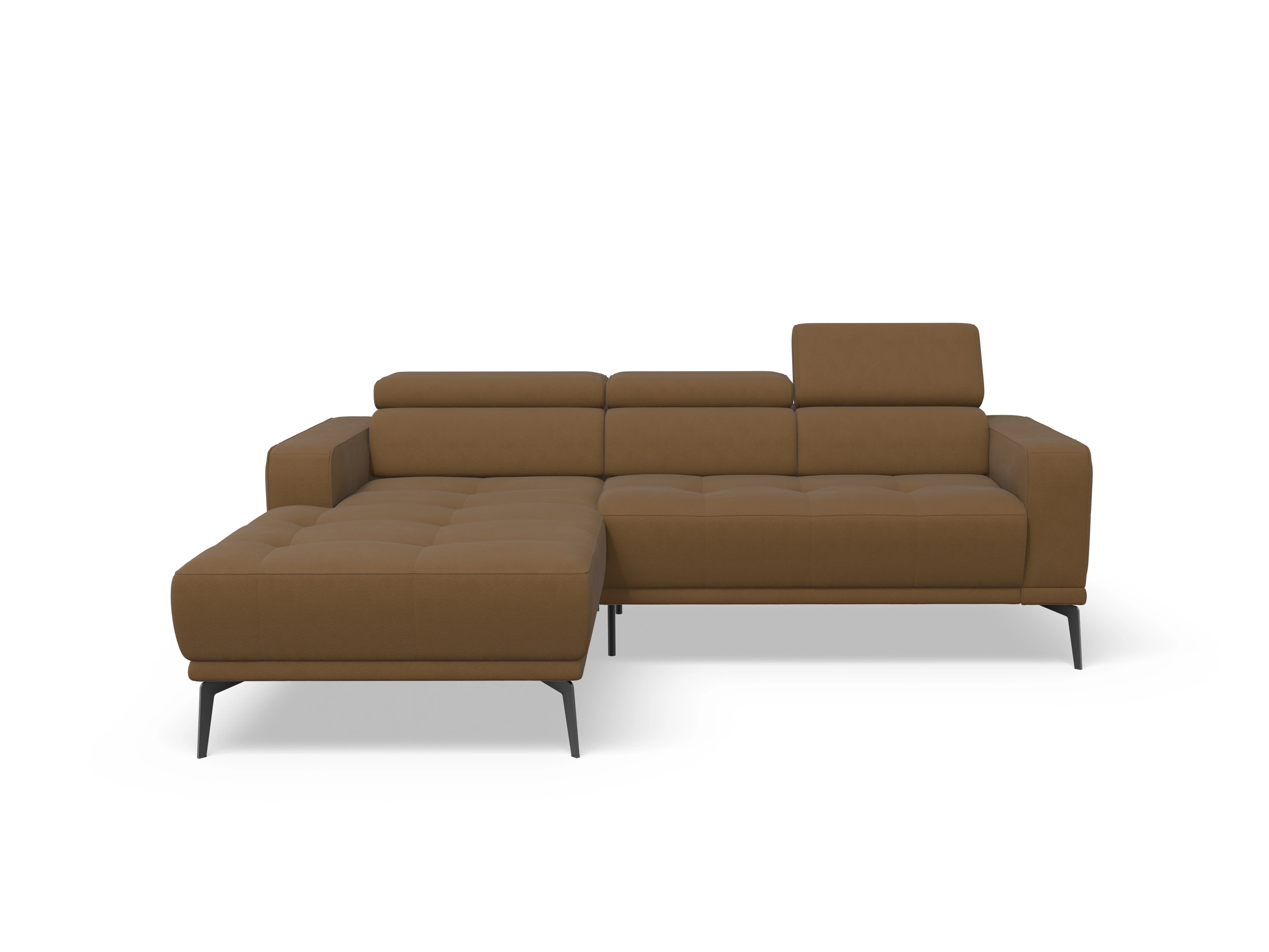 Marco LO Small L Ansicht des Produktes Marco Wohnlandschaft Armlehne rechts Abschluss offen links in Stoff Gelb