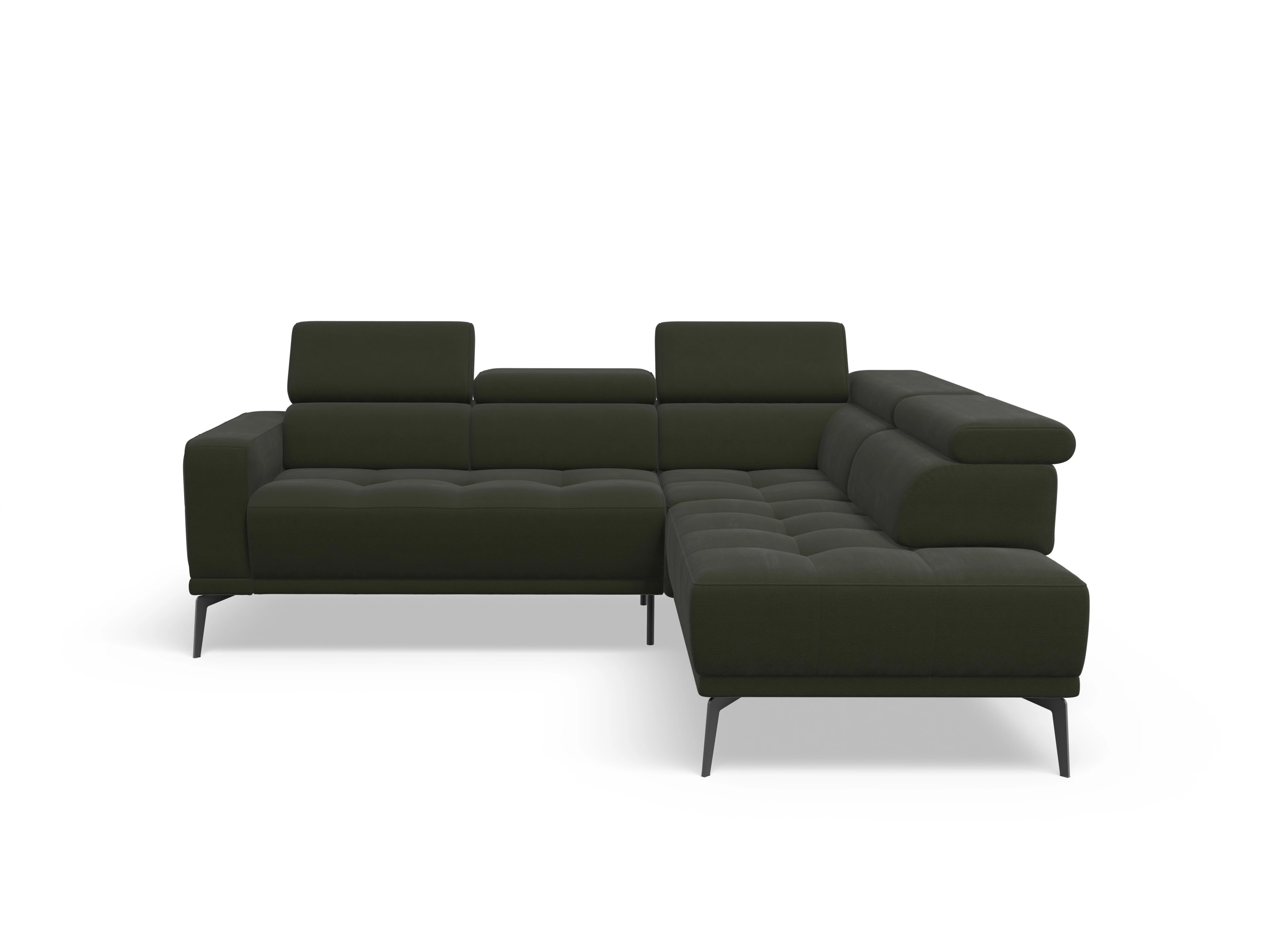 Ansicht des Produktes Marco Ecksofa rechts Abschluss offen in Stoff Grün