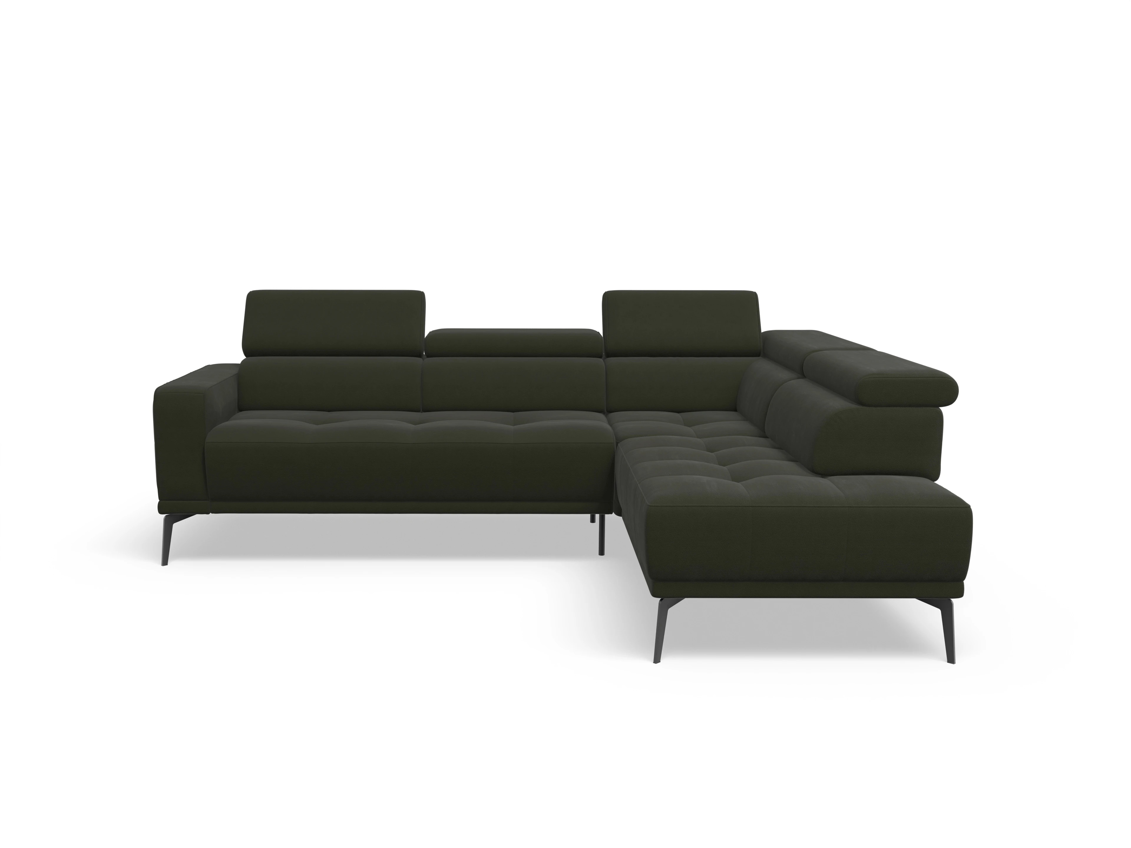 Ansicht des Produktes Marco Ecksofa rechts Abschluss offen in Stoff Grün
