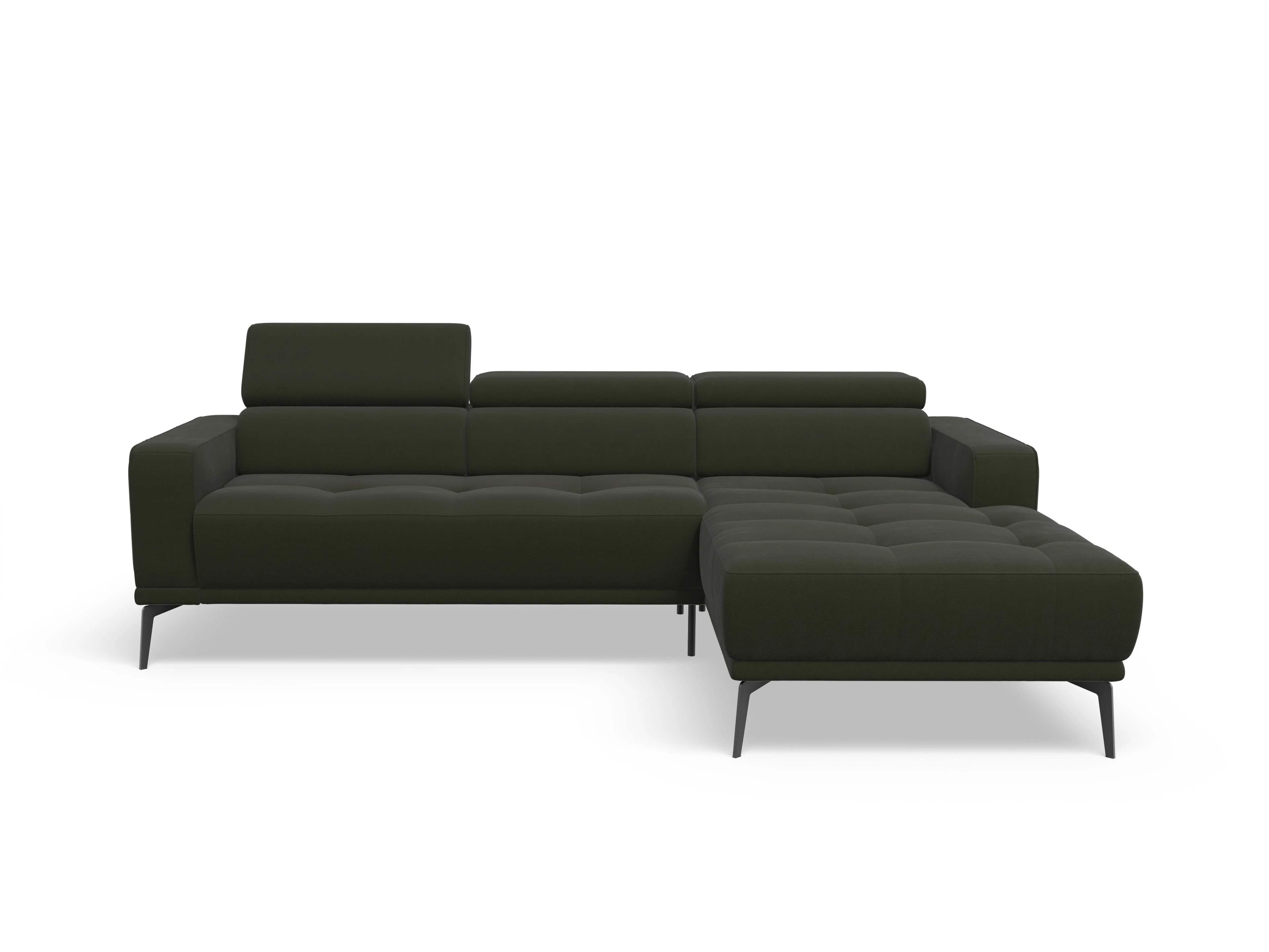 Marco LO Medium R Ansicht des Produktes Marco Ecksofa rechts Abschluss offen in Stoff Grün