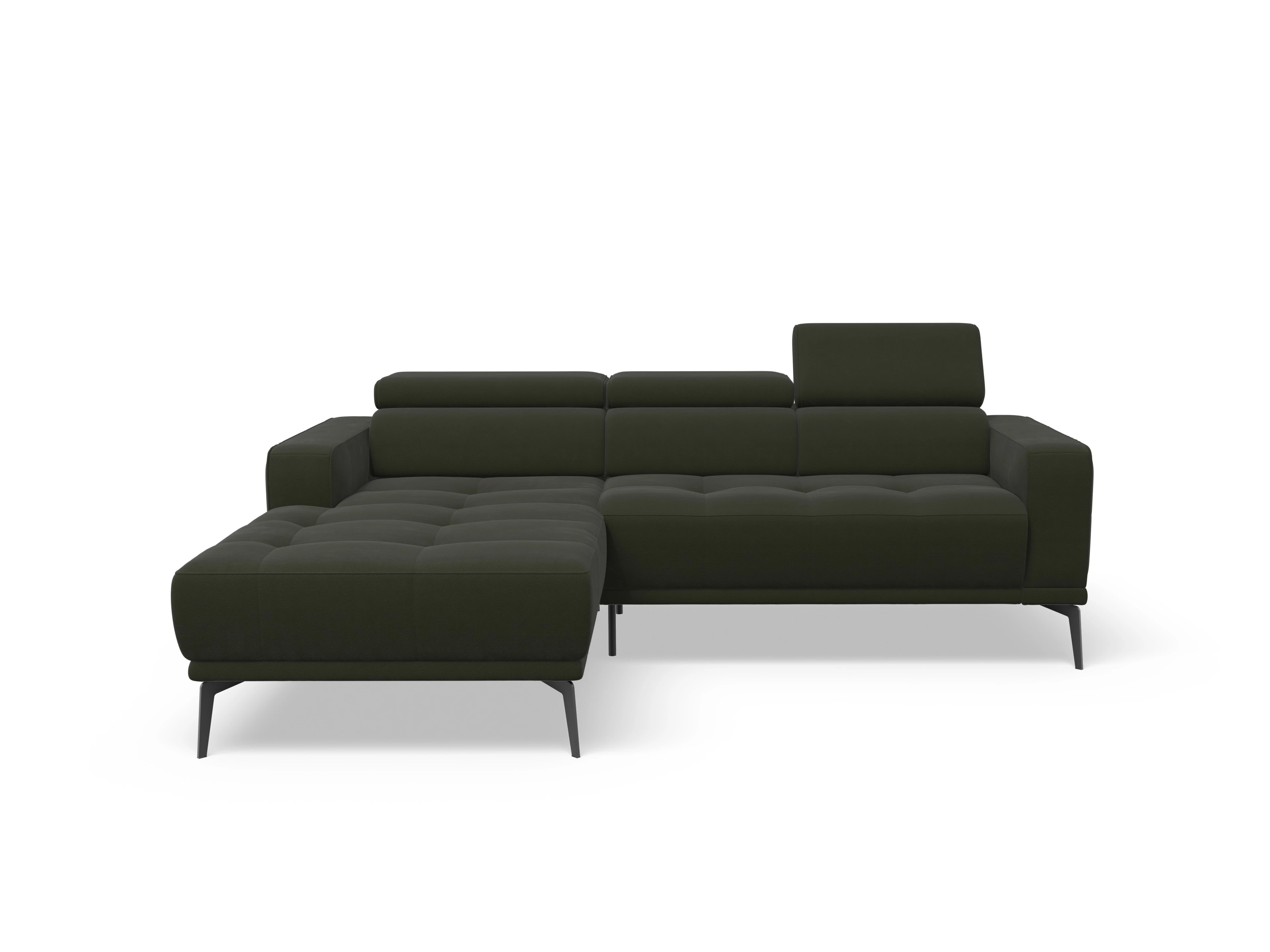 Ansicht des Produktes Marco Wohnlandschaft Armlehne rechts Abschluss offen links in Stoff Grün