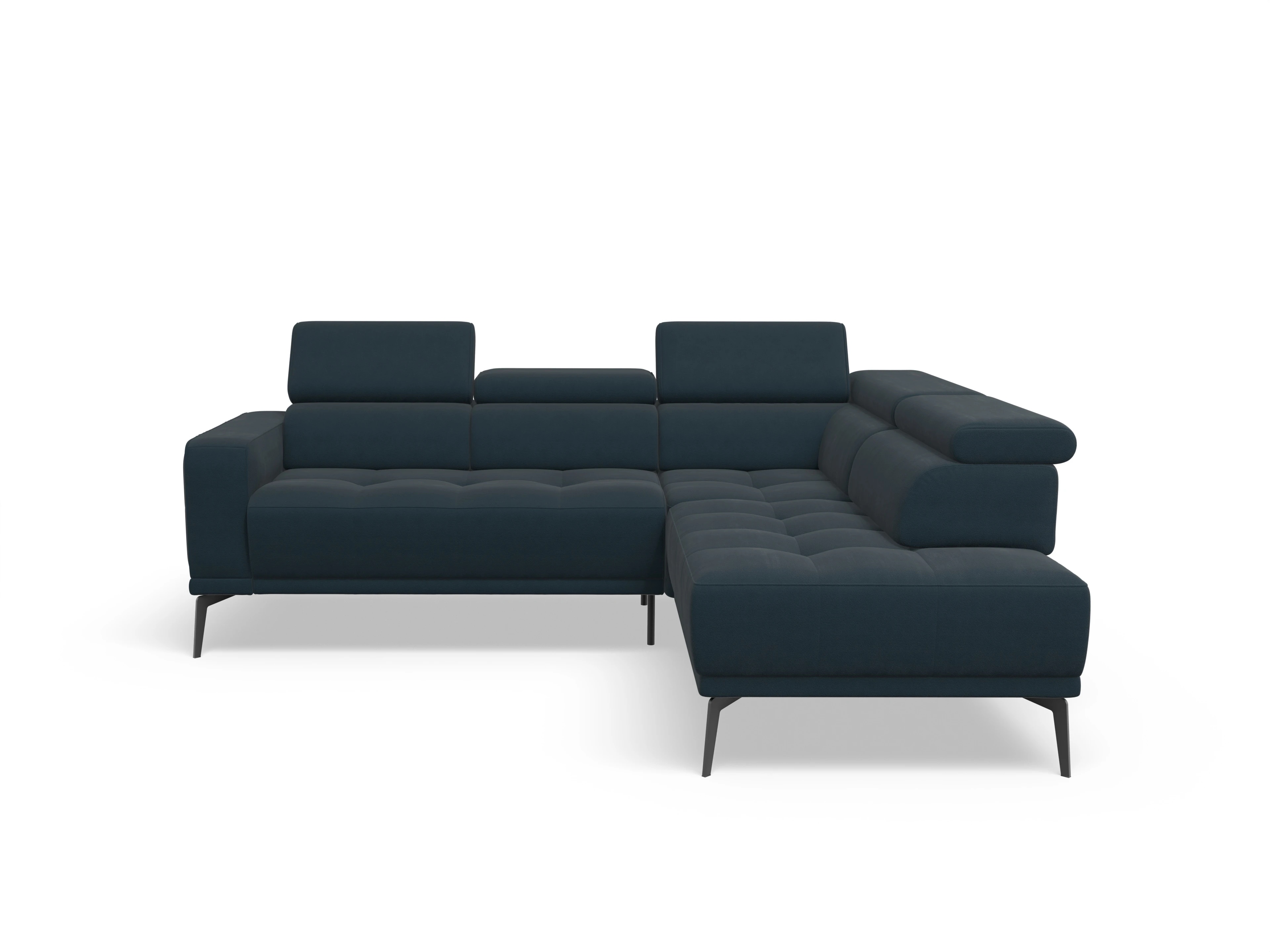 Ansicht des Produktes Marco Ecksofa rechts Abschluss offen in Stoff Blau
