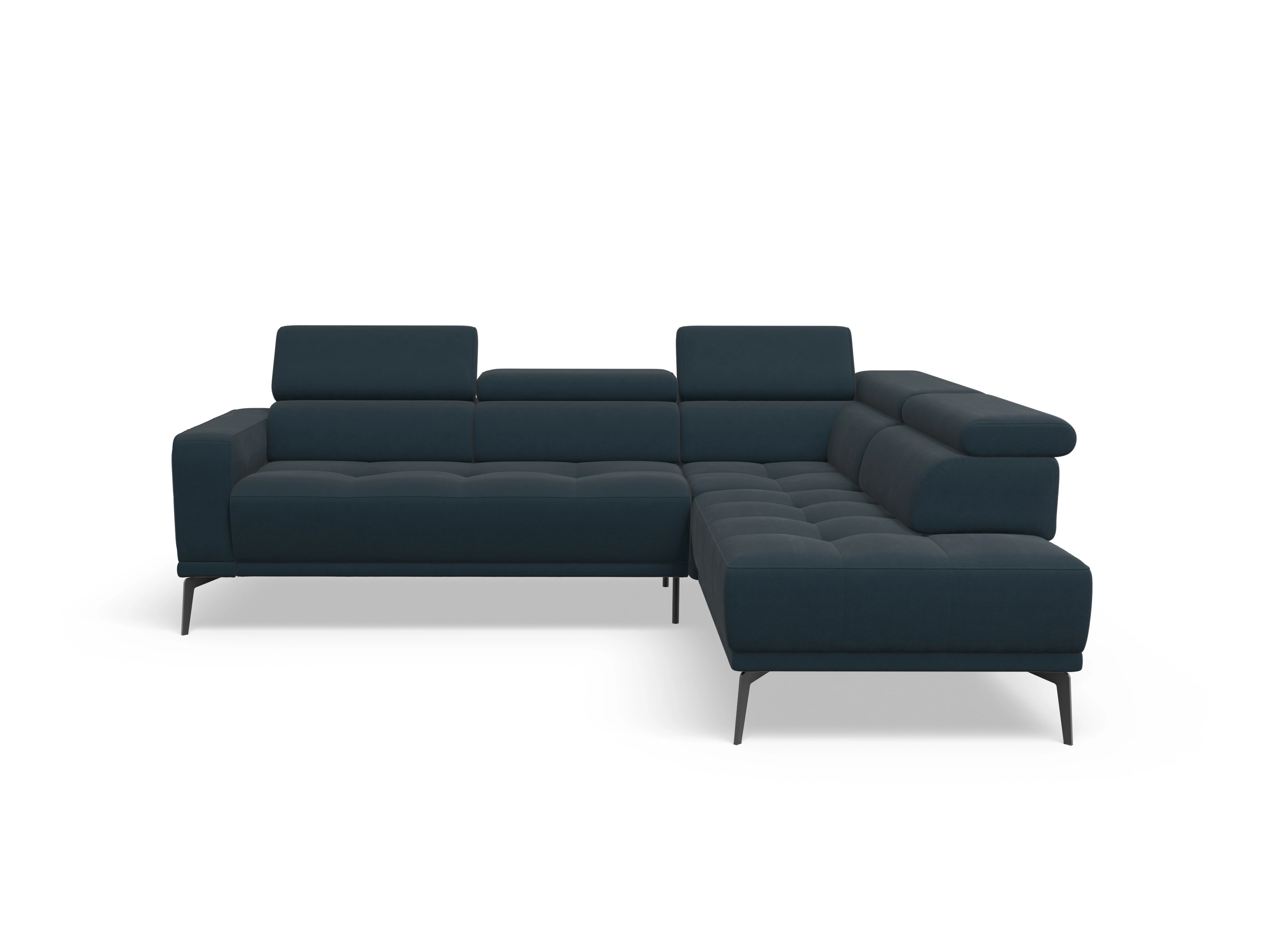 Ansicht des Produktes Marco Ecksofa rechts Abschluss offen in Stoff Blau