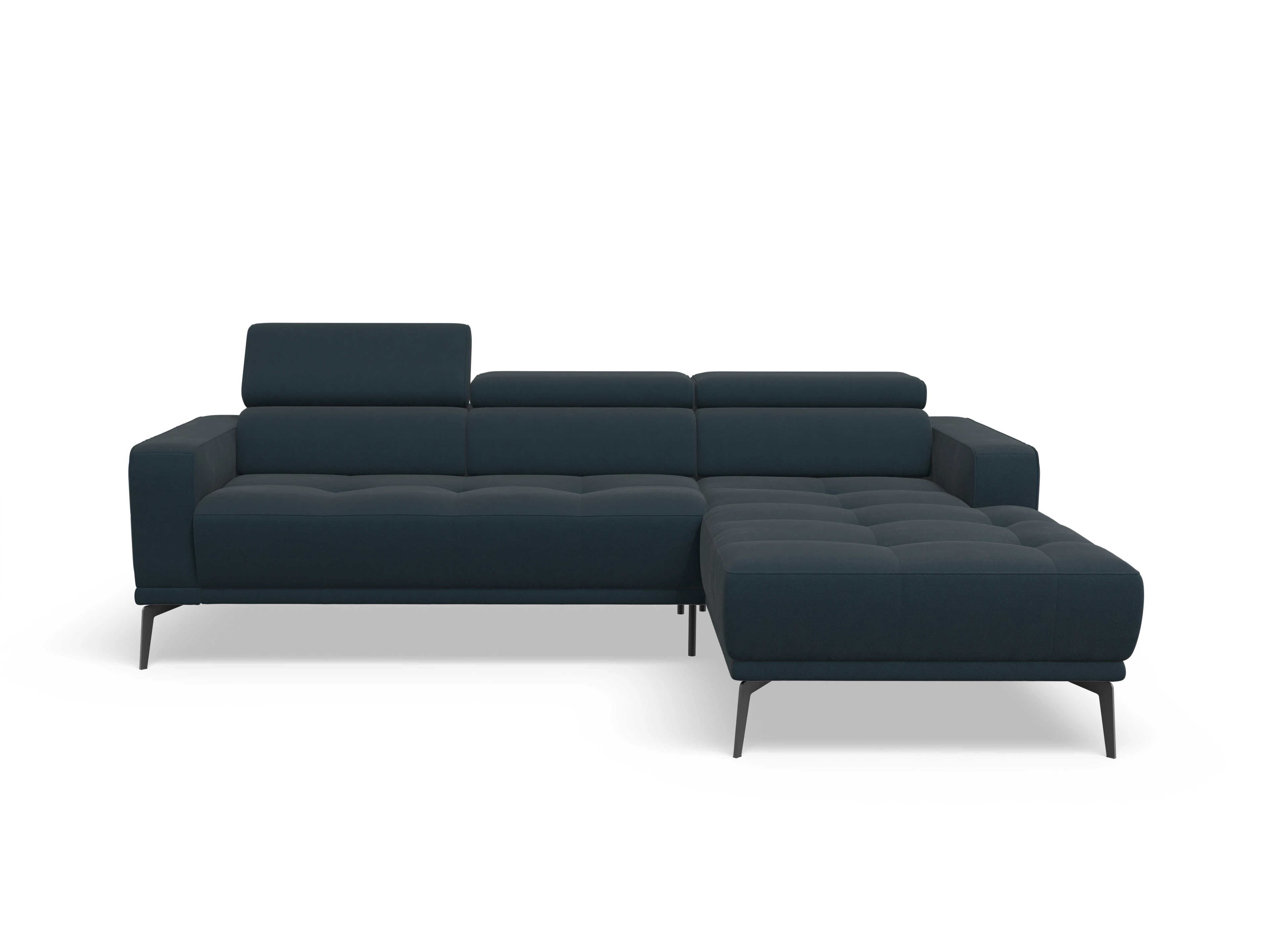 Ansicht des Produktes Marco Ecksofa rechts Abschluss offen in Stoff Blau