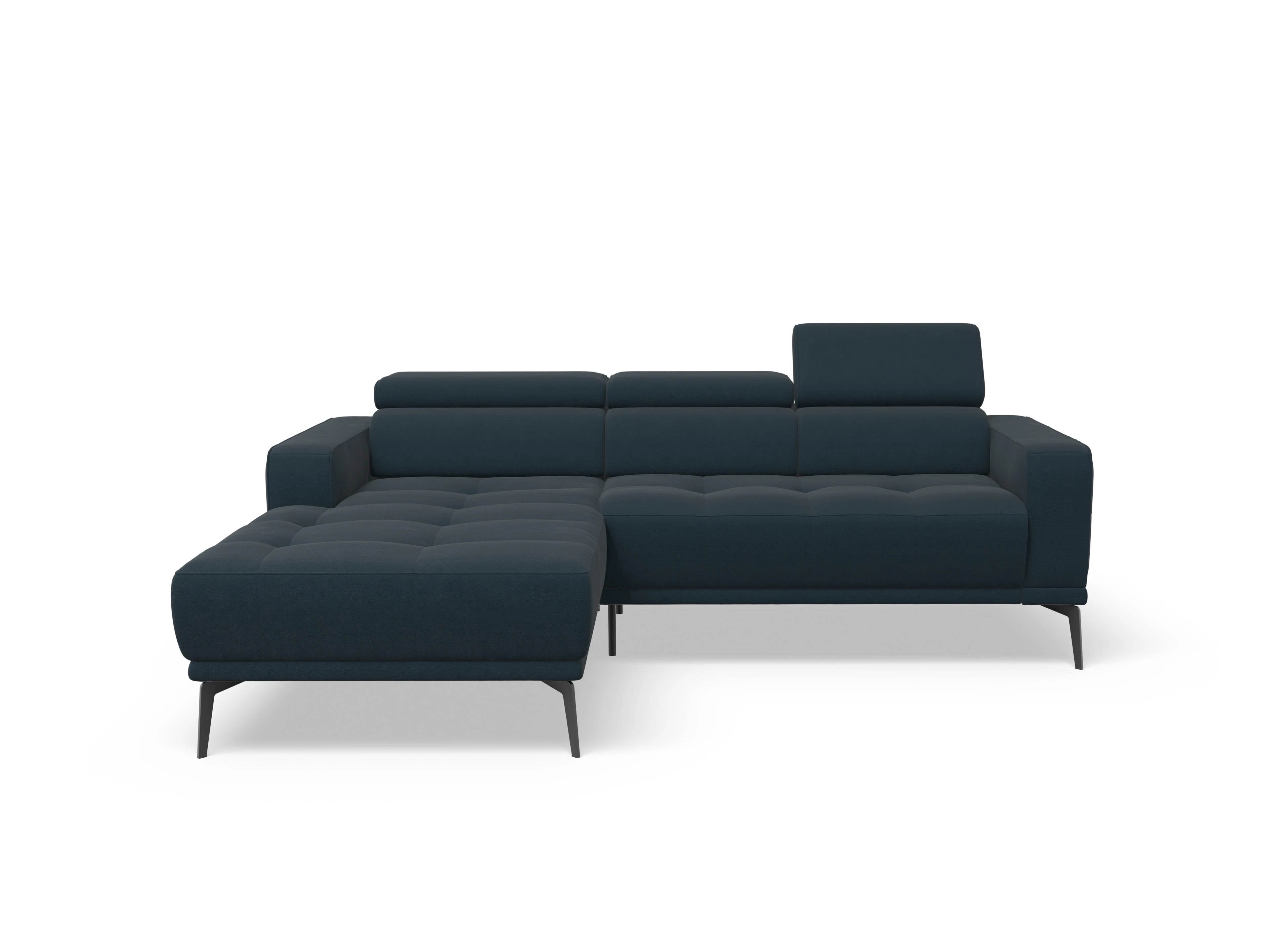 Marco LO Small L Ansicht des Produktes Marco Wohnlandschaft Armlehne rechts Abschluss offen links in Stoff Blau