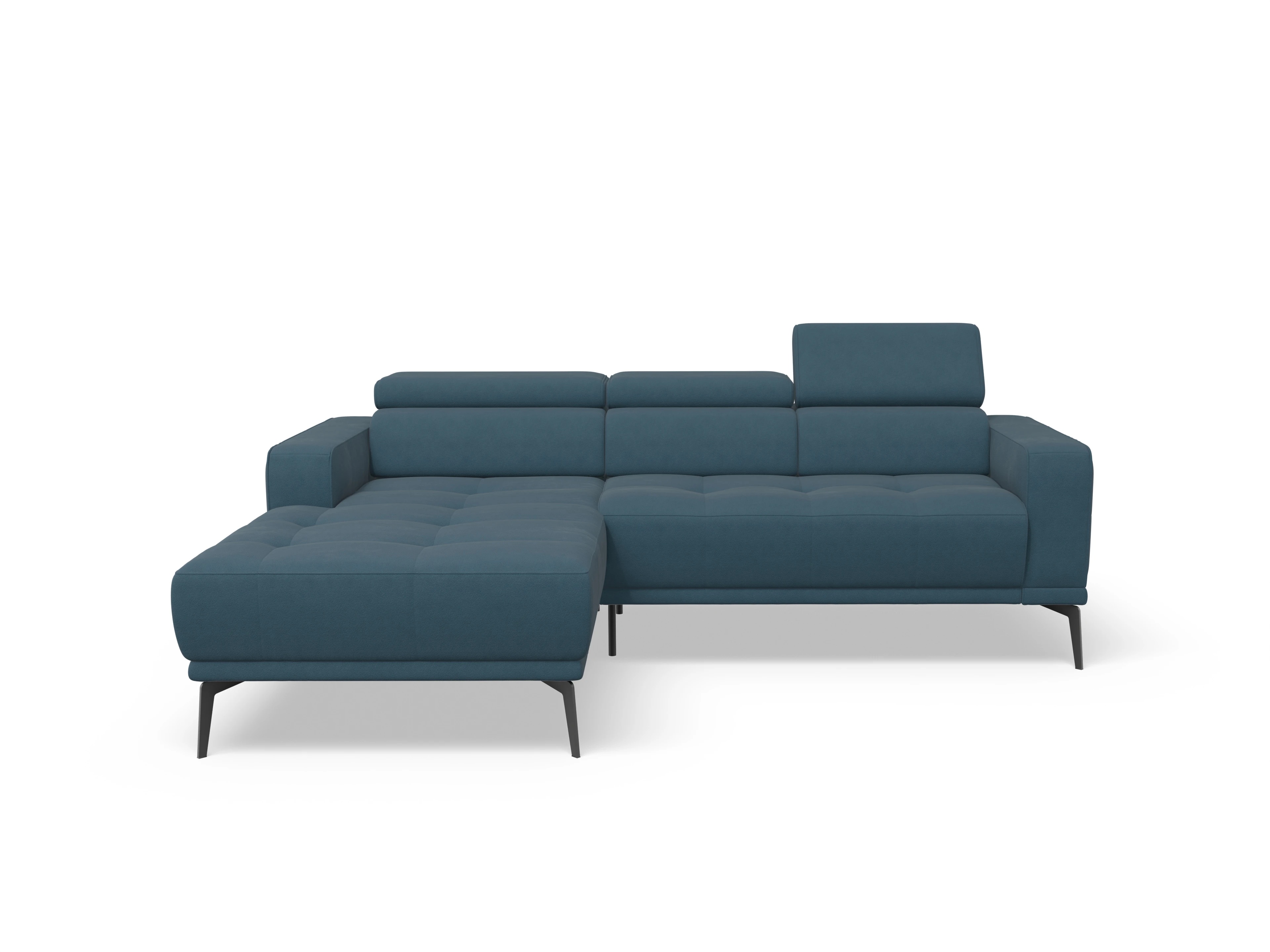 Ansicht des Produktes Marco Wohnlandschaft Armlehne rechts Abschluss offen links in Stoff Blau