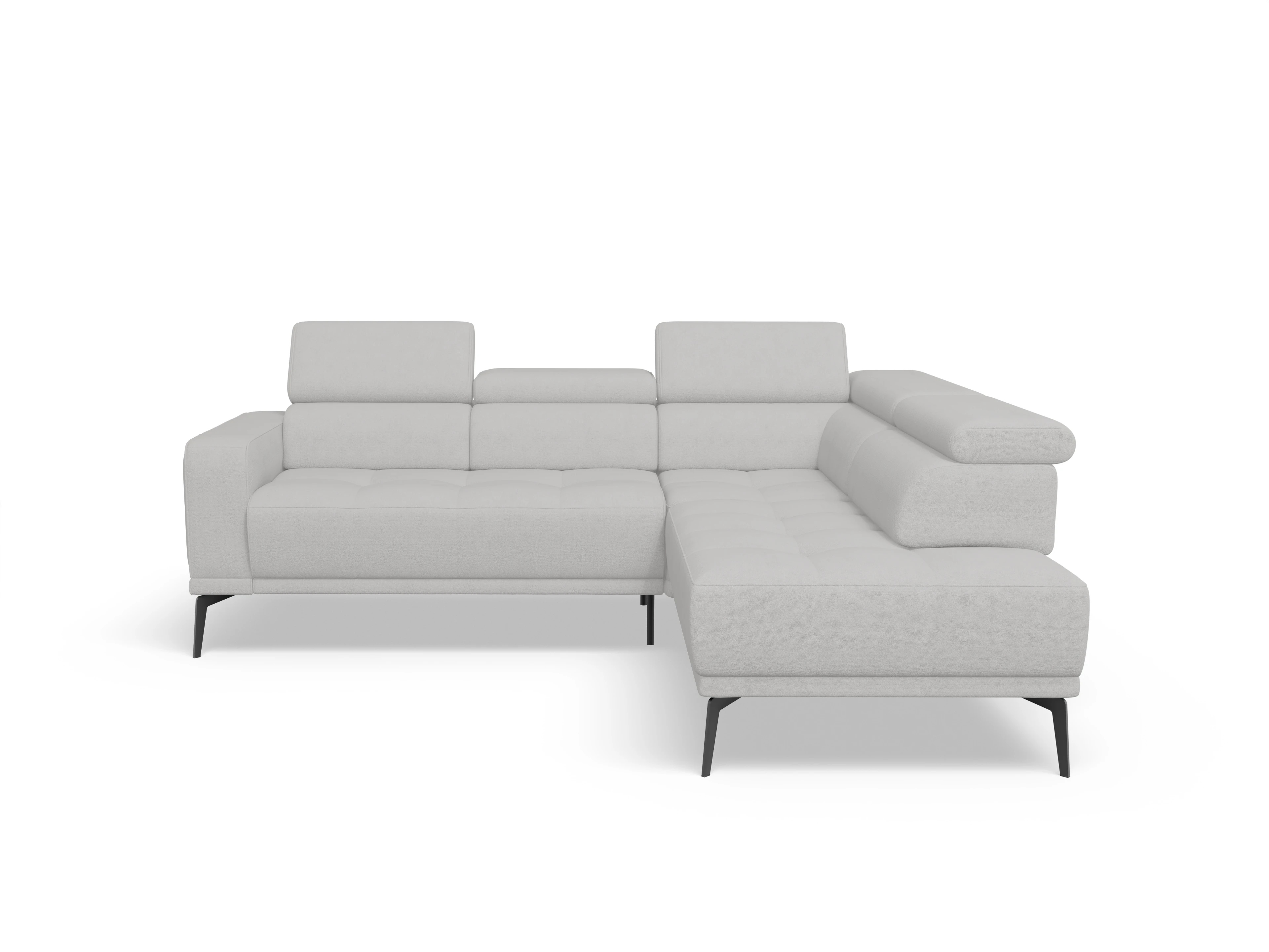 Ansicht des Produktes Marco Ecksofa rechts Abschluss offen in Stoff Grau