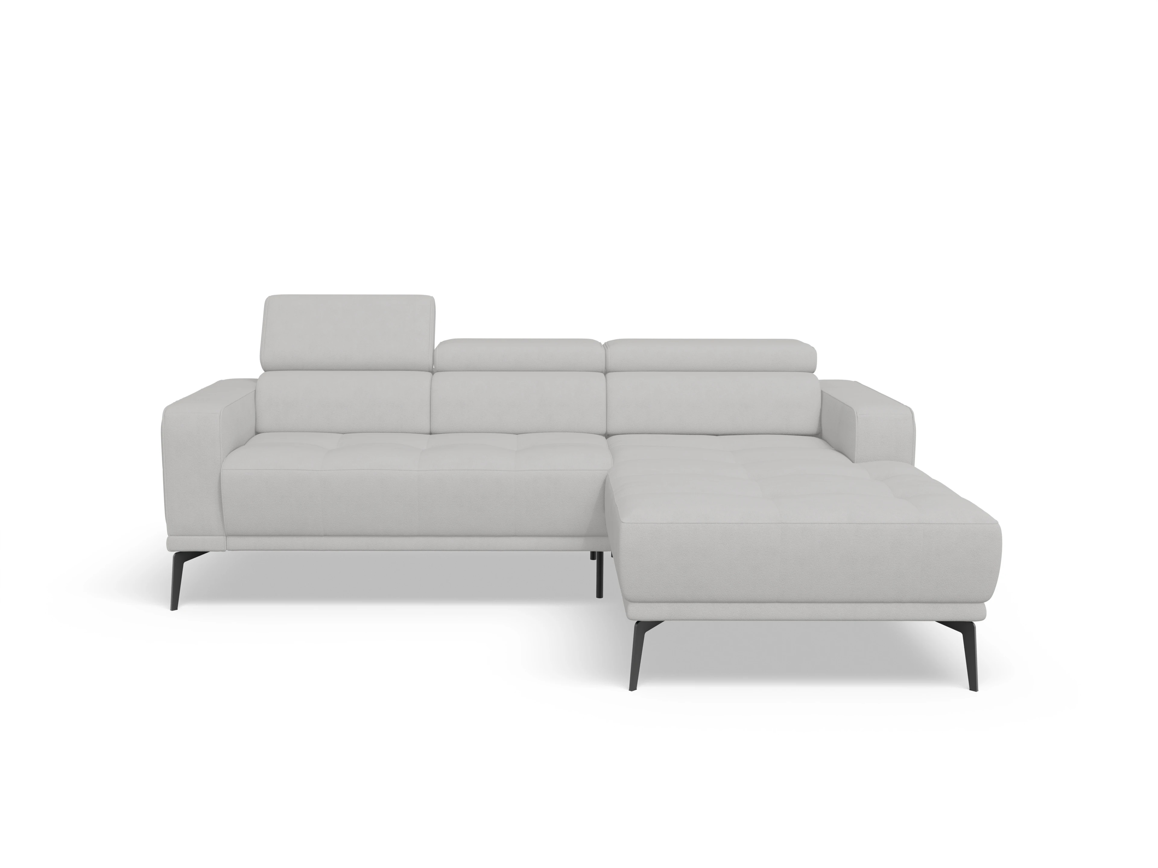Ansicht des Produktes Marco Ecksofa rechts Abschluss offen in Stoff Grau