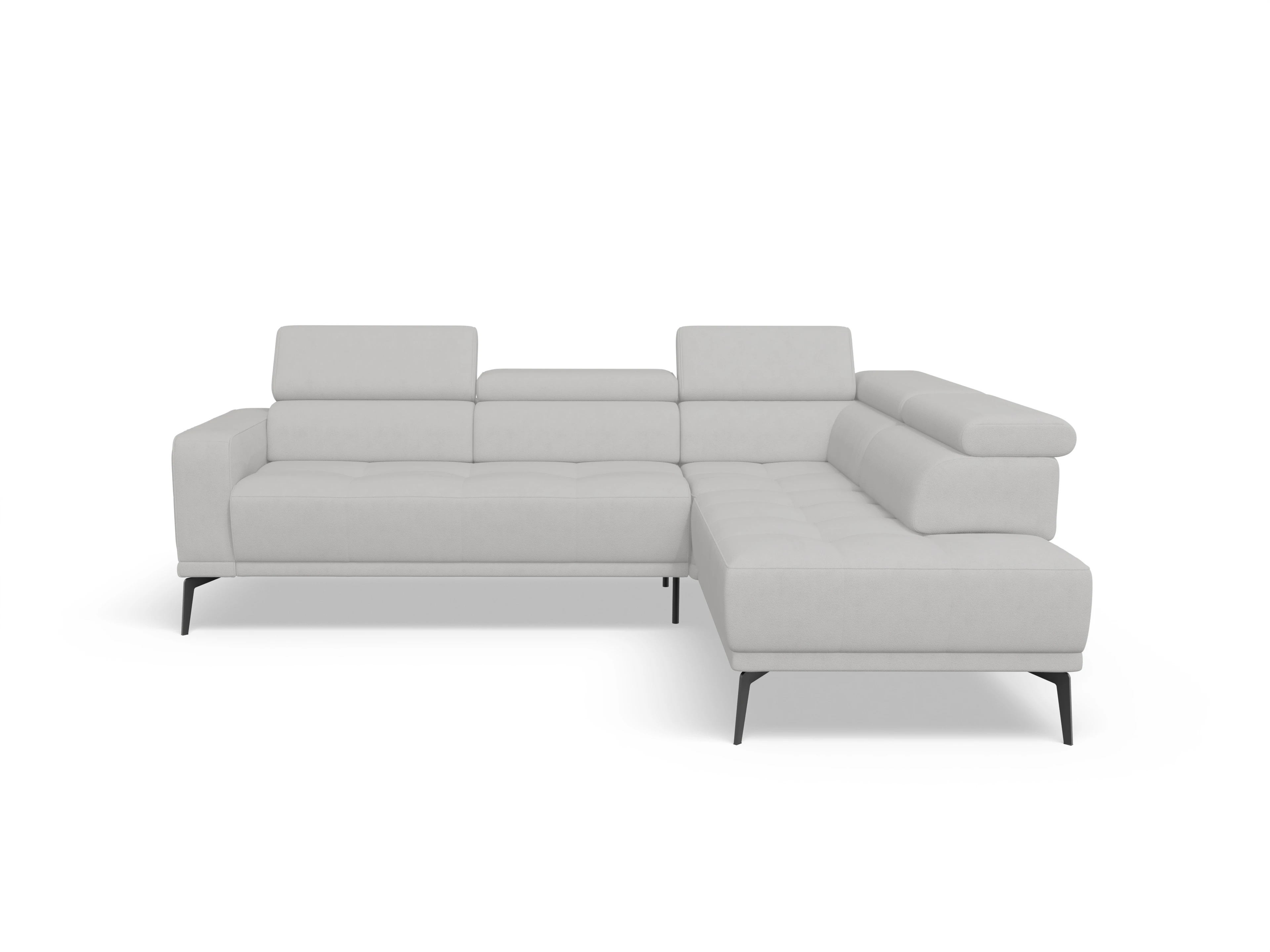 Ansicht des Produktes Marco Ecksofa rechts Abschluss offen in Stoff Grau