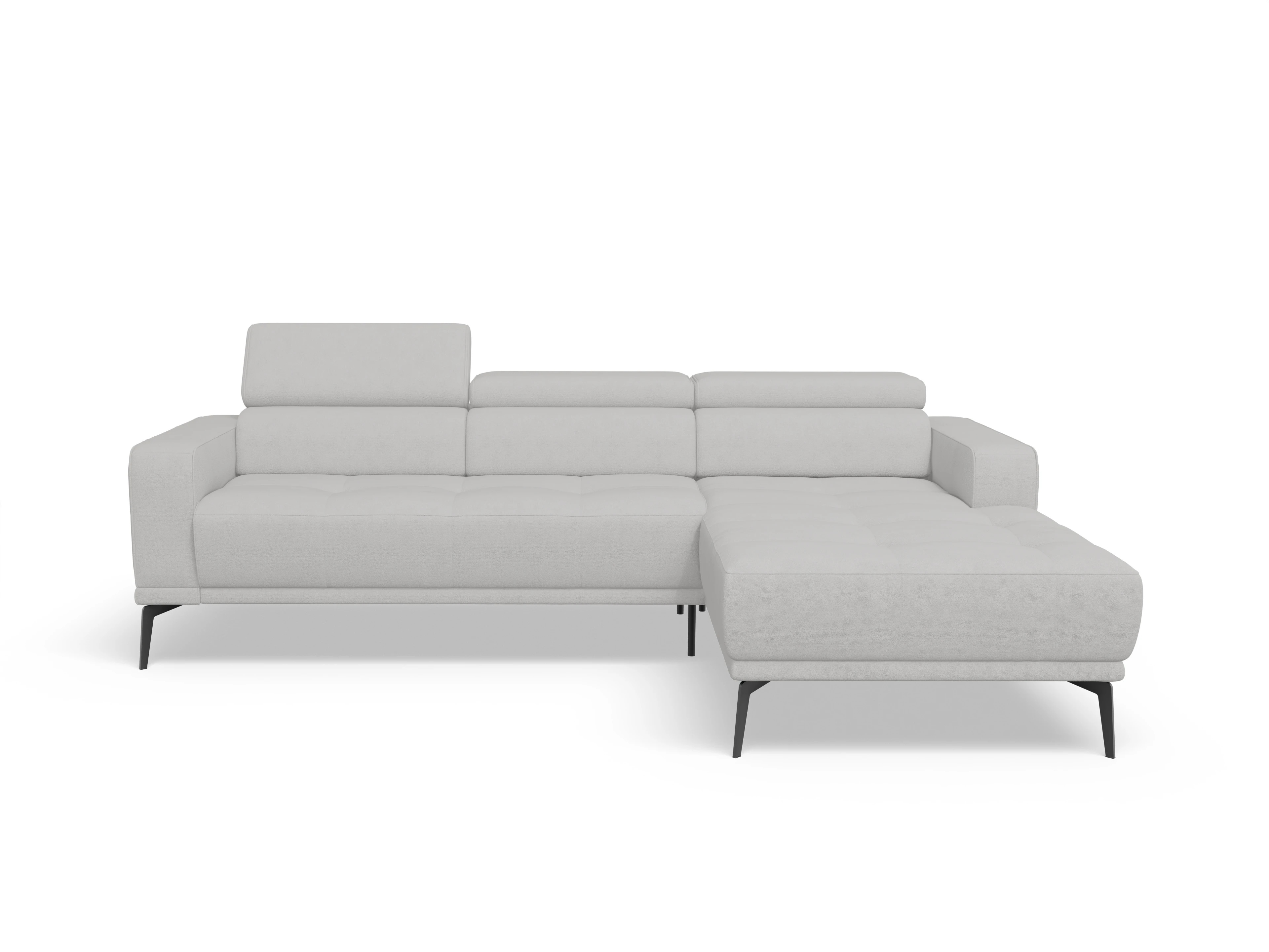 Ansicht des Produktes Marco Ecksofa rechts Abschluss offen in Stoff Grau