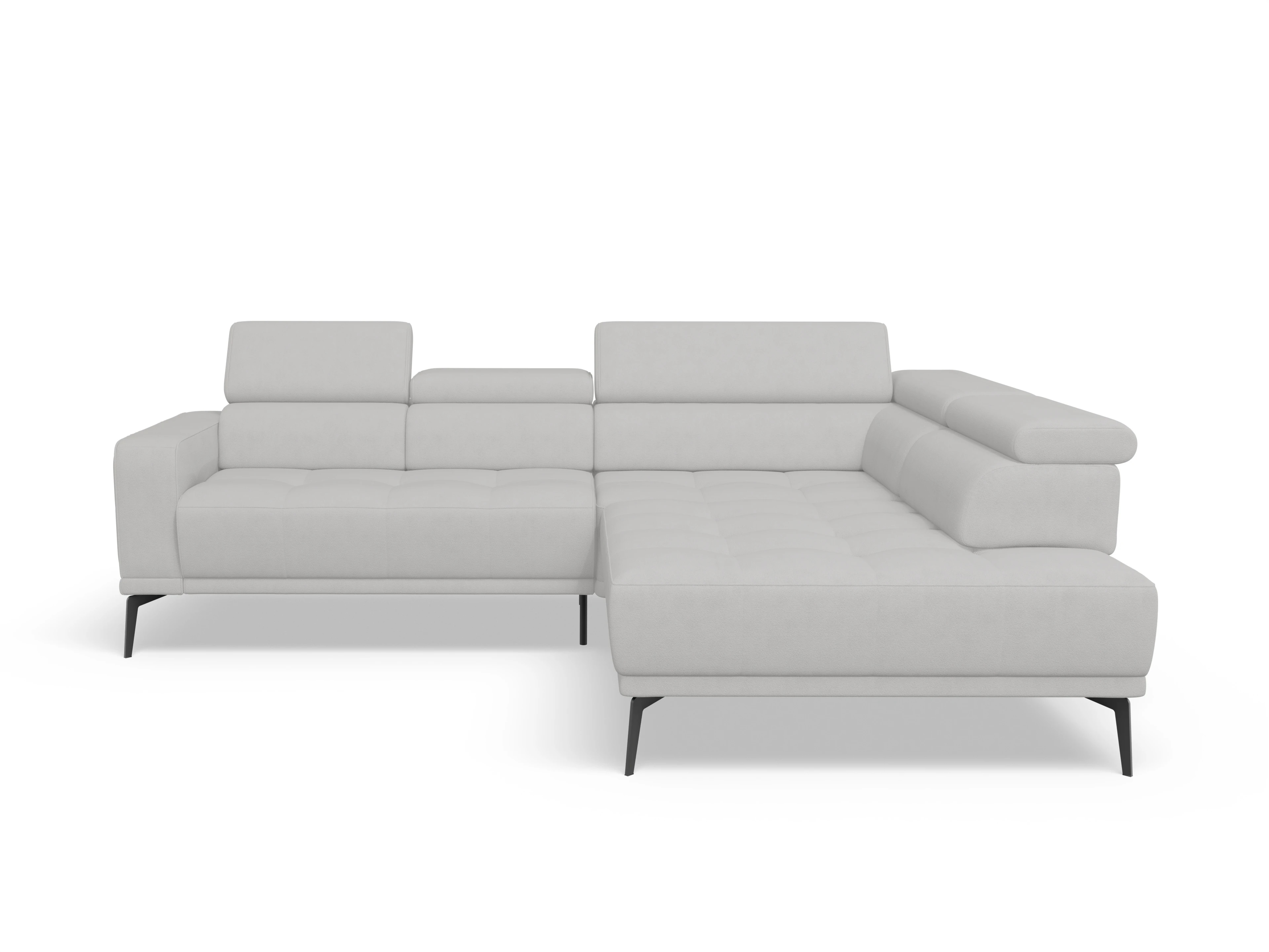 Marco Aho gr Small R (mit Funktionen) Ansicht des Produktes Marco Ecksofa rechts Abschluss offen in Stoff Grau