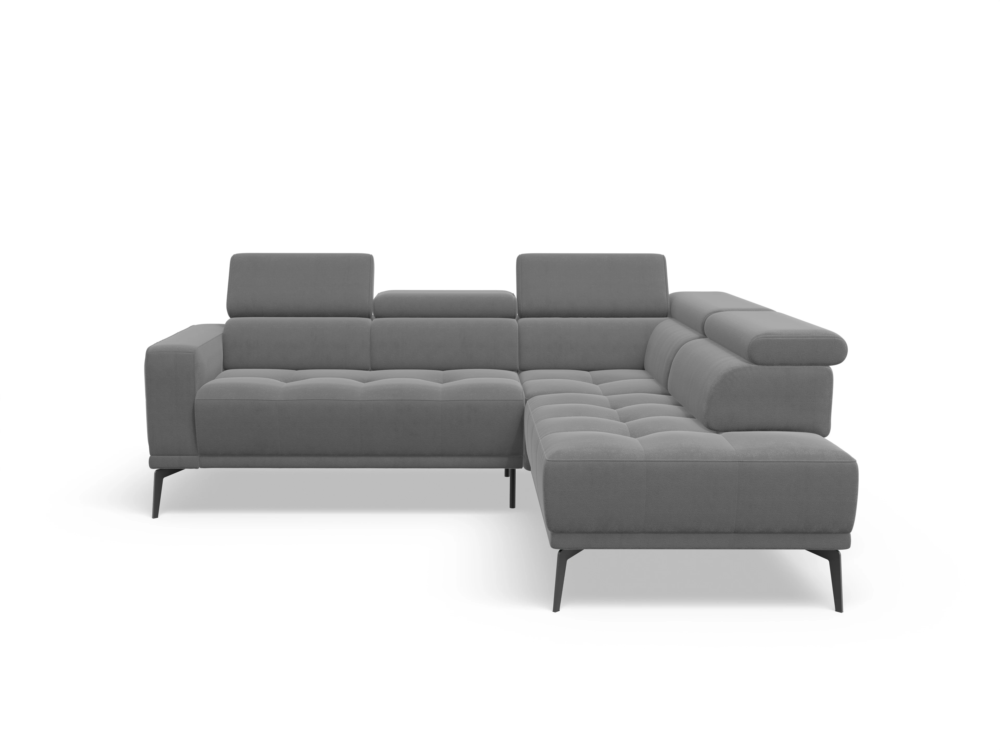 Ansicht des Produktes Marco Ecksofa rechts Abschluss offen in Stoff Grau