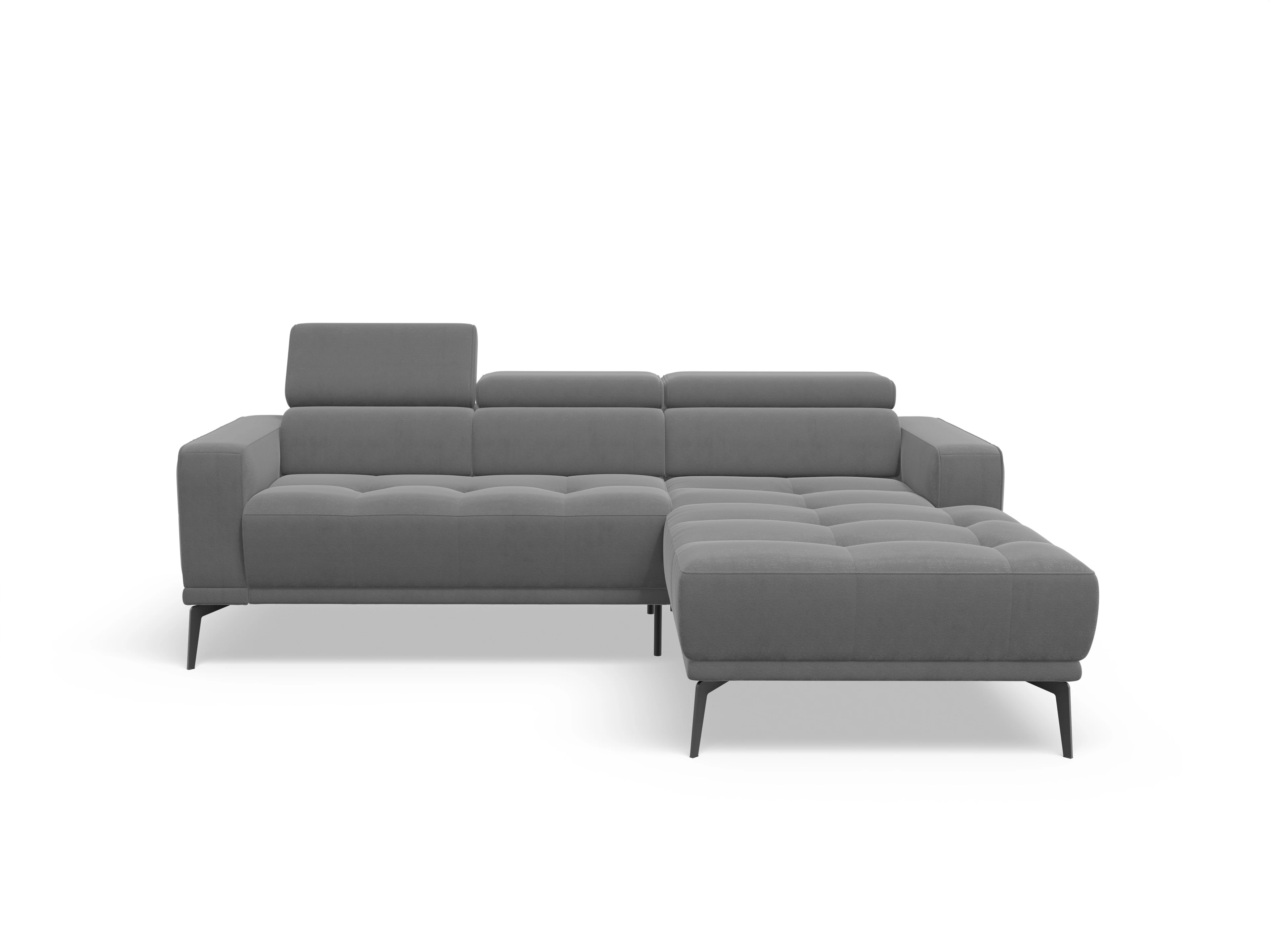Ansicht des Produktes Marco Ecksofa rechts Abschluss offen in Stoff Grau