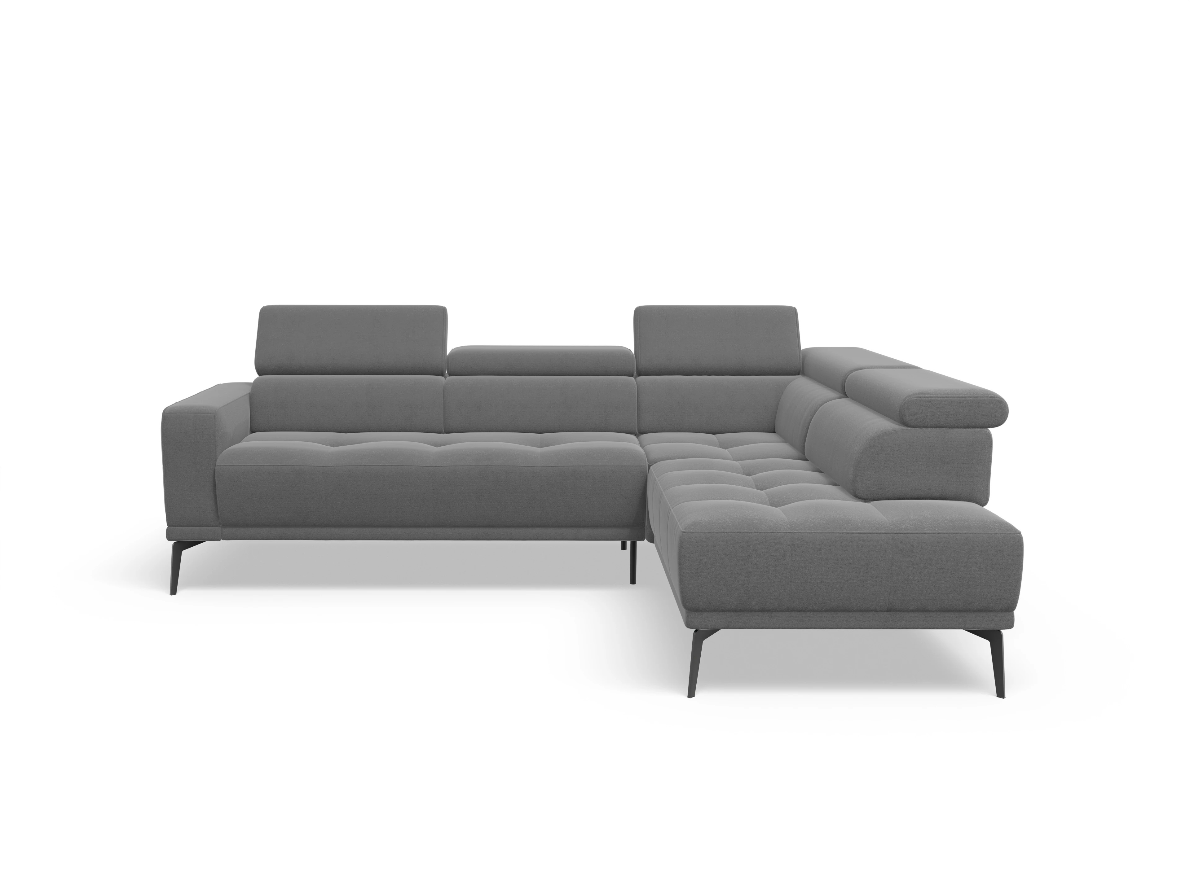 Ansicht des Produktes Marco Ecksofa rechts Abschluss offen in Stoff Grau