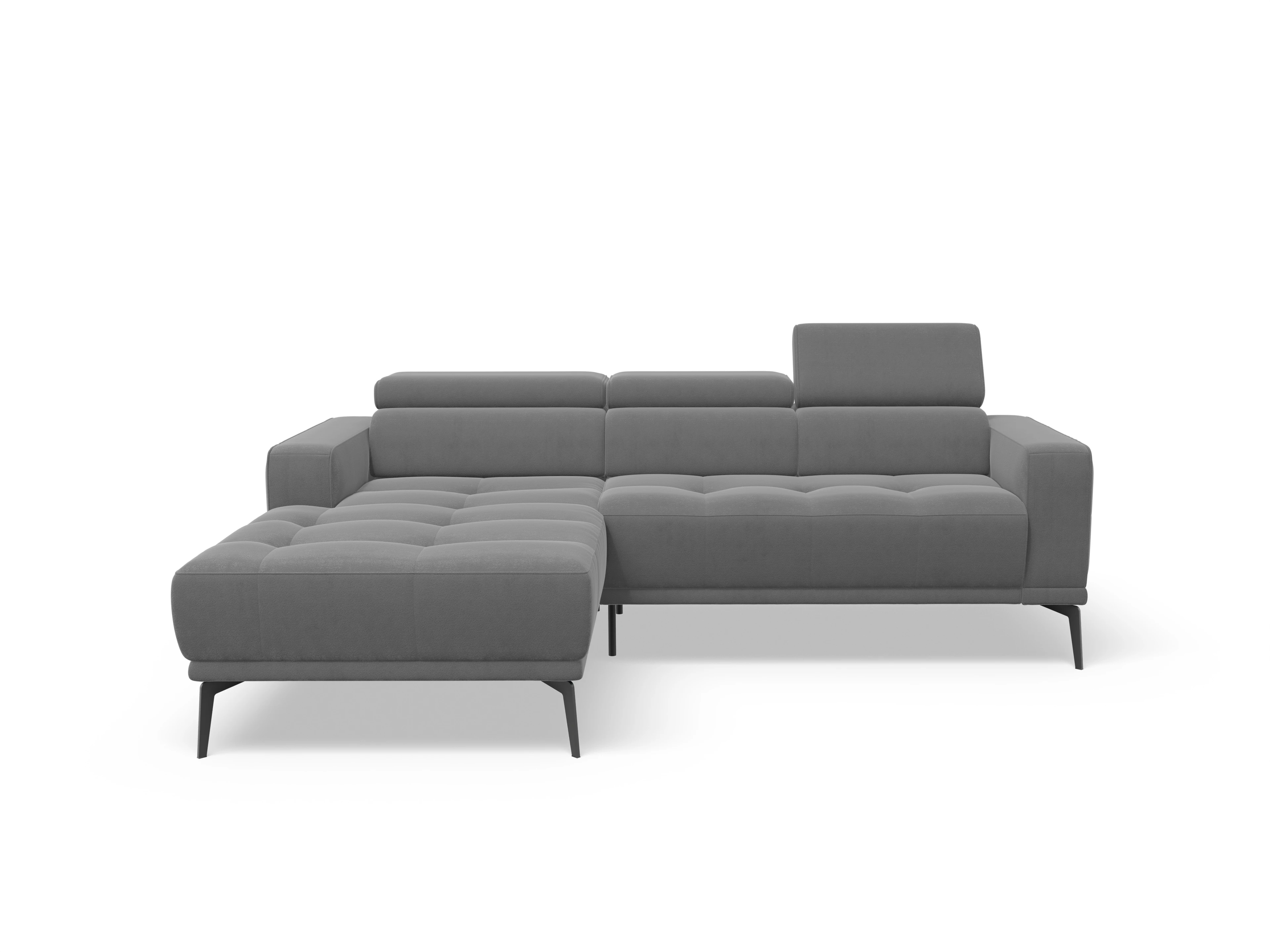 Ansicht des Produktes Marco Wohnlandschaft Armlehne rechts Abschluss offen links in Stoff Grau