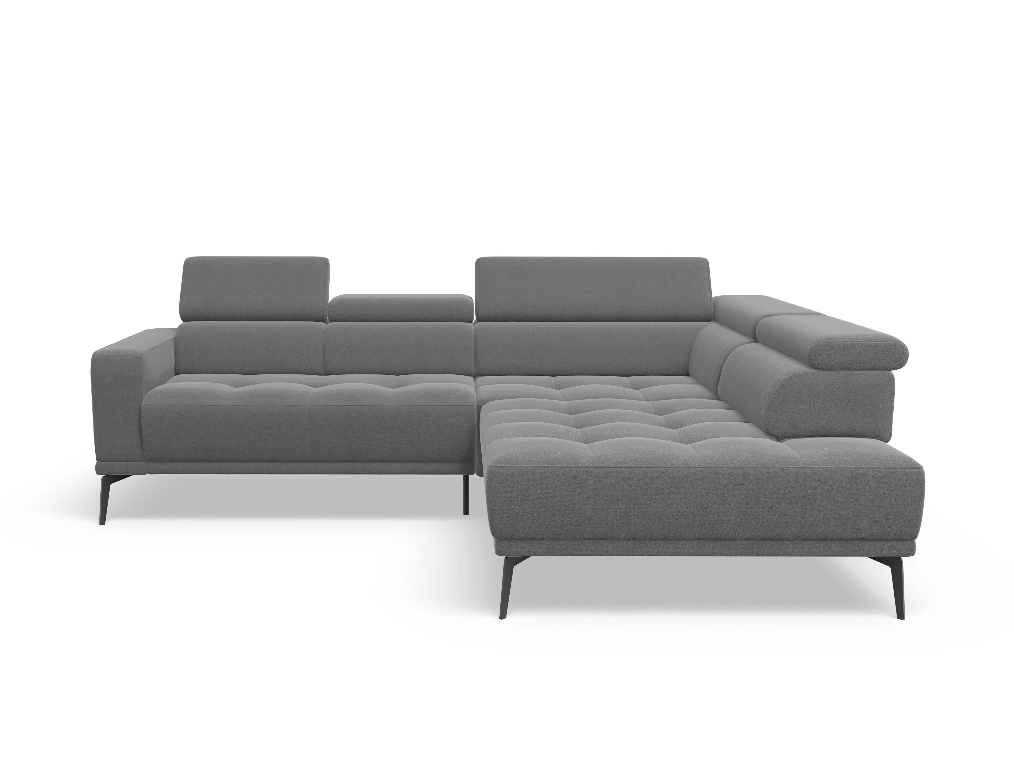 Ansicht des Produktes Marco Ecksofa rechts Abschluss offen in Stoff Grau