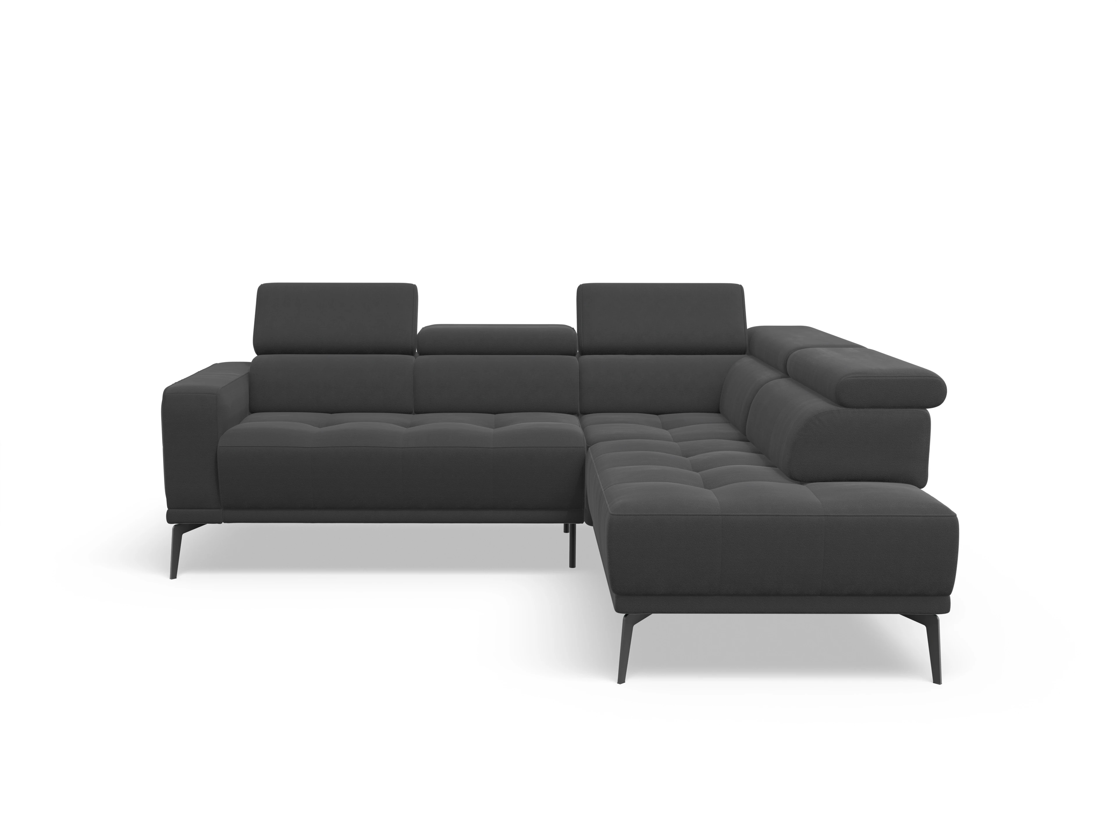 Marco Aho kl Small R Ansicht des Produktes Marco Ecksofa rechts Abschluss offen in Stoff Grau