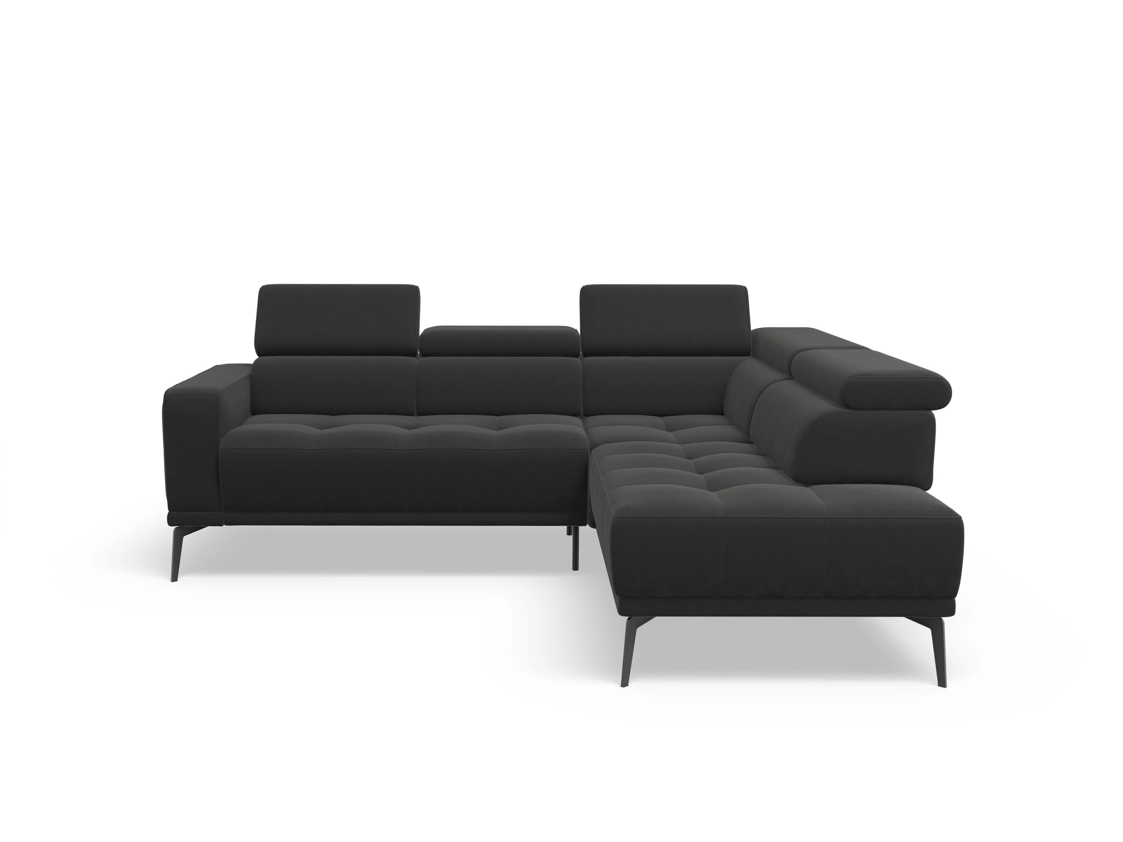 Ansicht des Produktes Marco Ecksofa rechts Abschluss offen in Stoff Grau