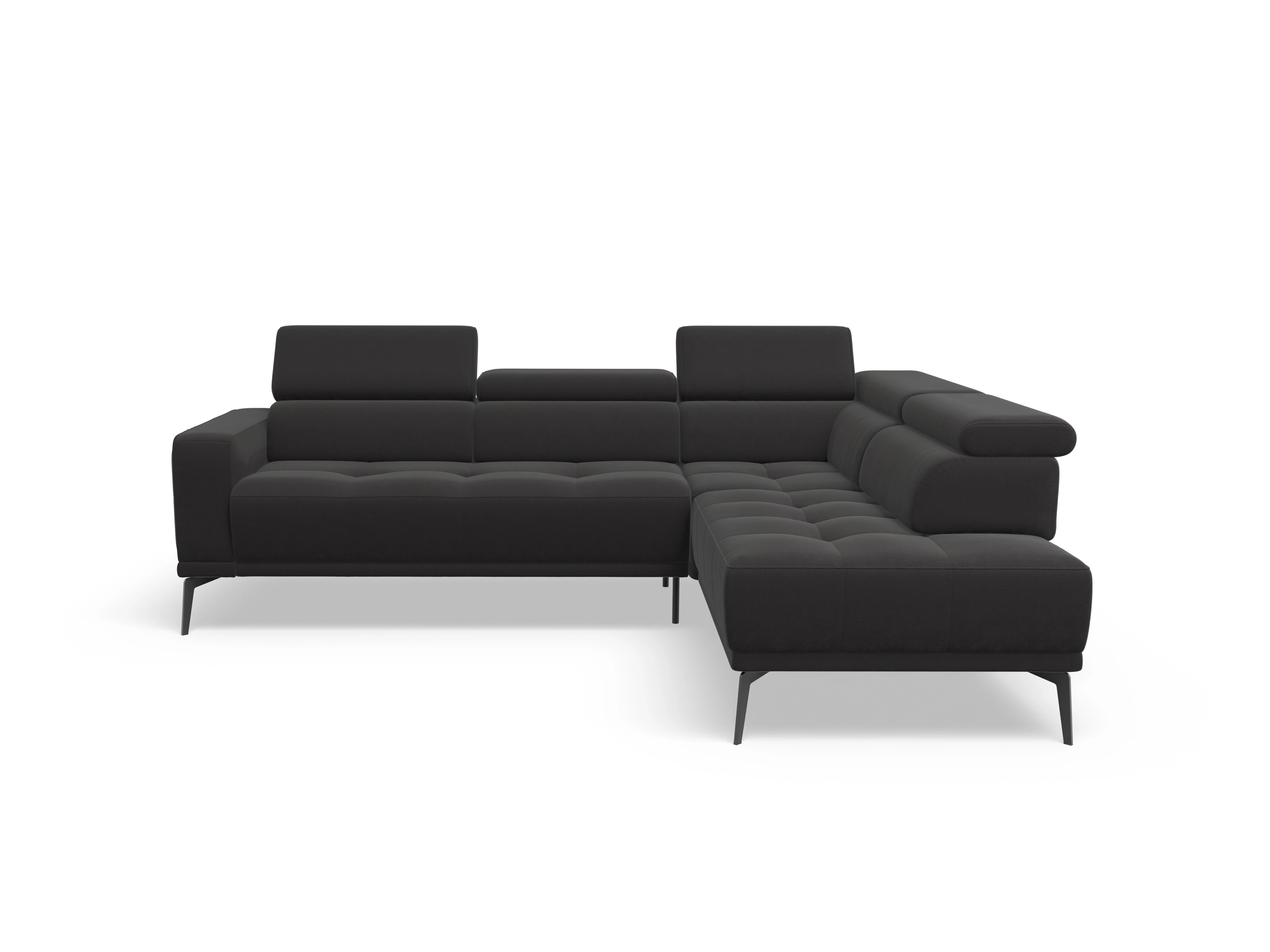 Ansicht des Produktes Marco Ecksofa rechts Abschluss offen in Stoff Grau