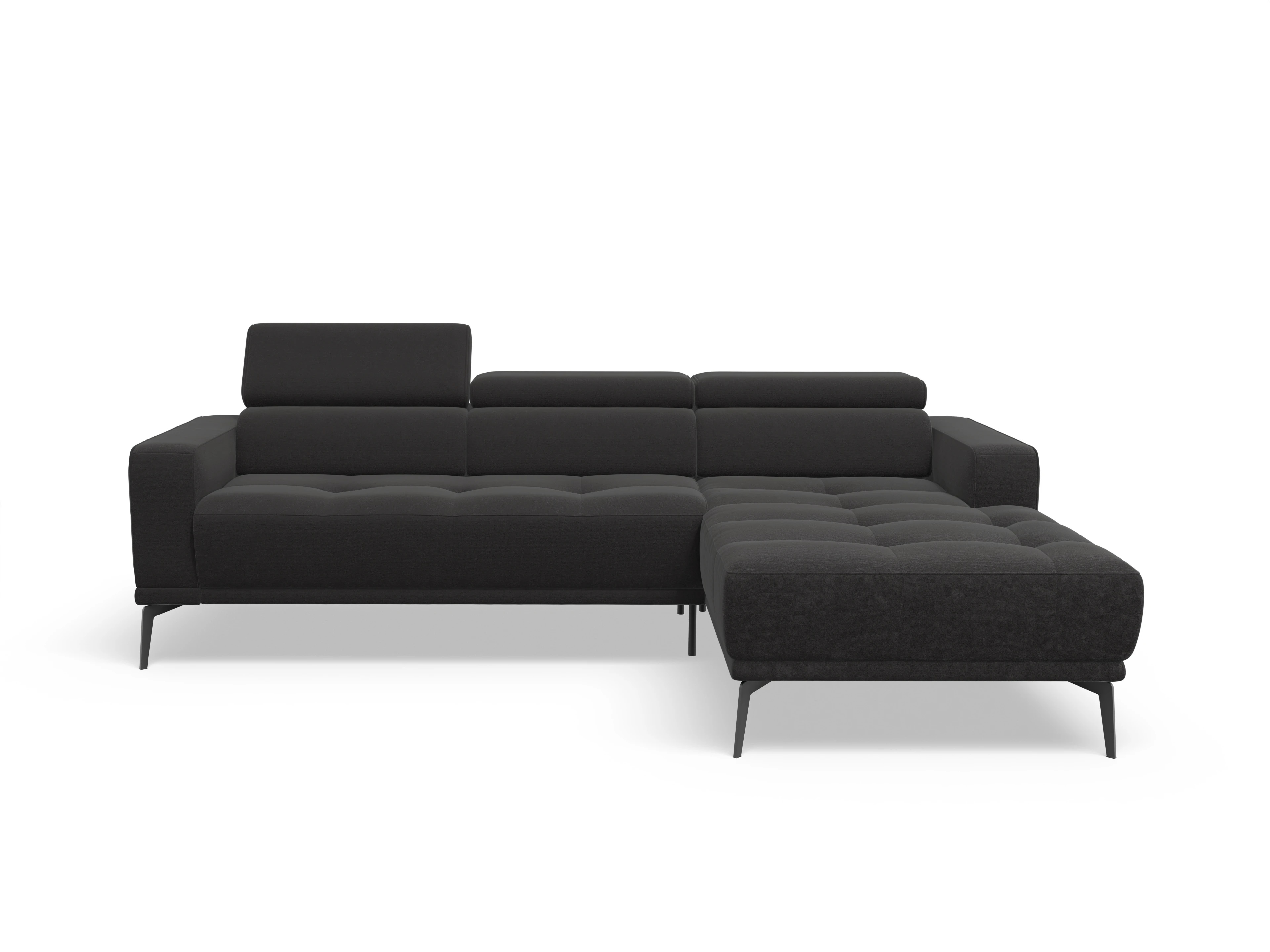Ansicht des Produktes Marco Ecksofa rechts Abschluss offen in Stoff Grau