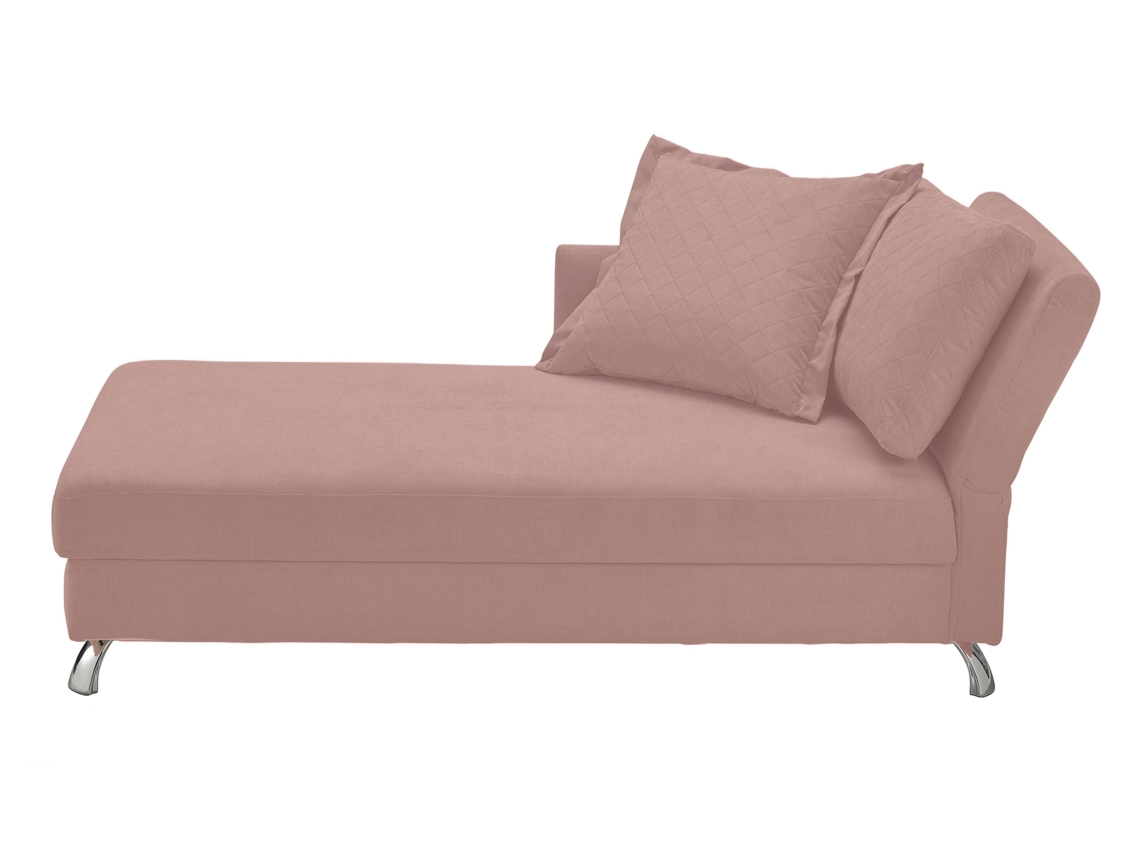 Ansicht des Produktes Easy Ottomane mit Bettkasten in Stoff Rosa