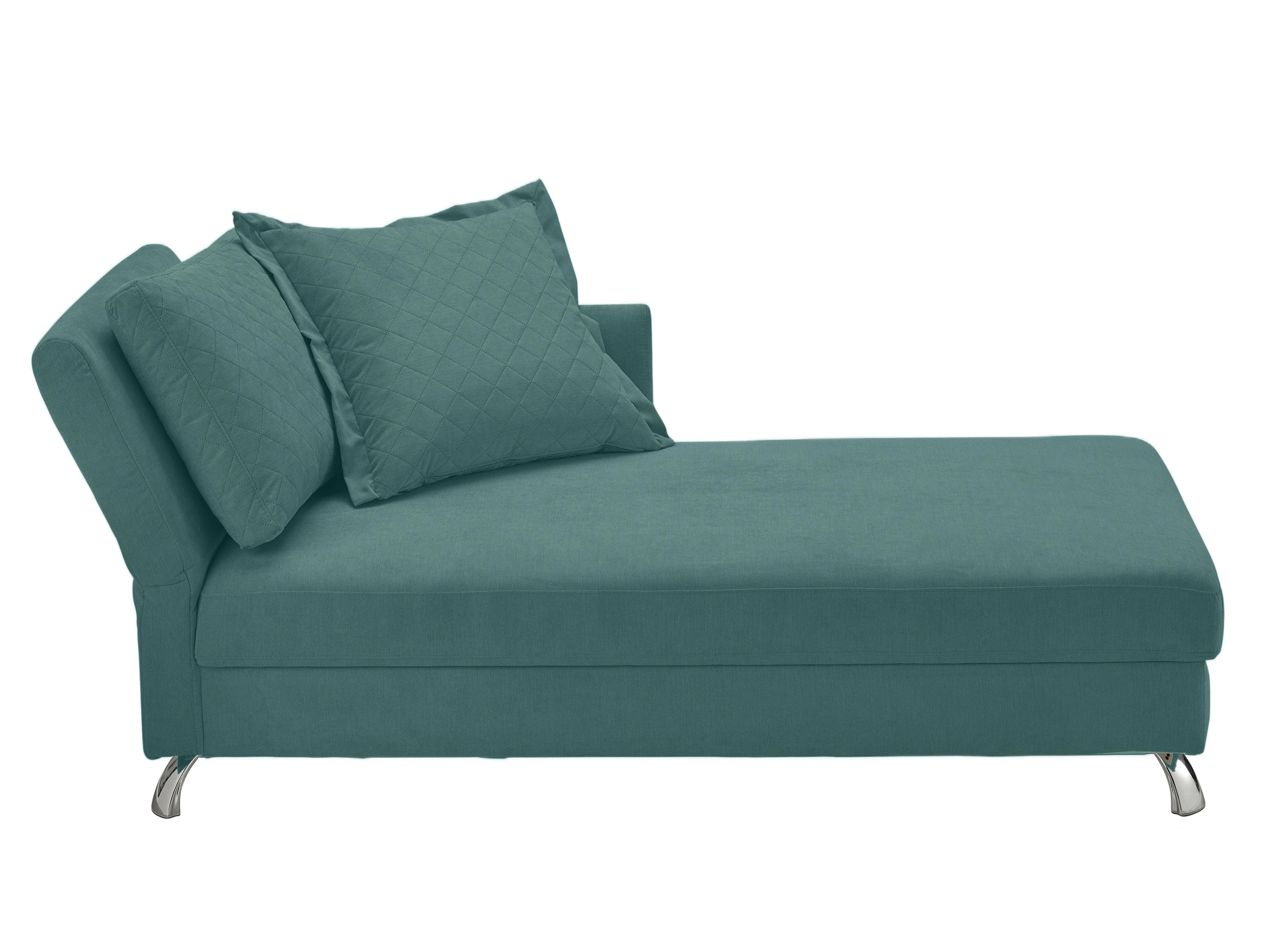 Ansicht des Produktes Easy Ottomane mit Bettkasten in Stoff Grün