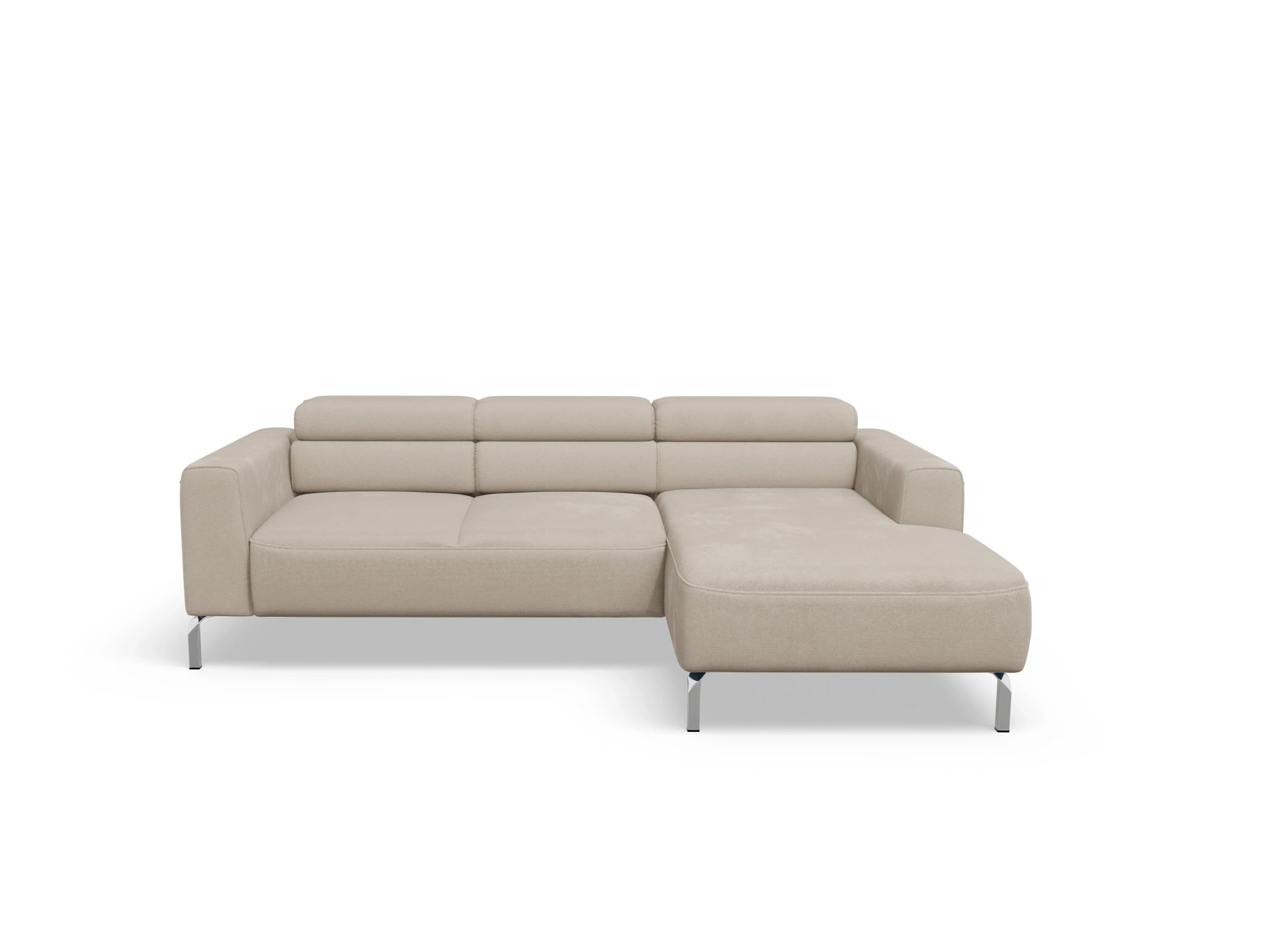Ansicht des Produktes Season Ecksofa rechts Abschluss offen in Stoff Beige