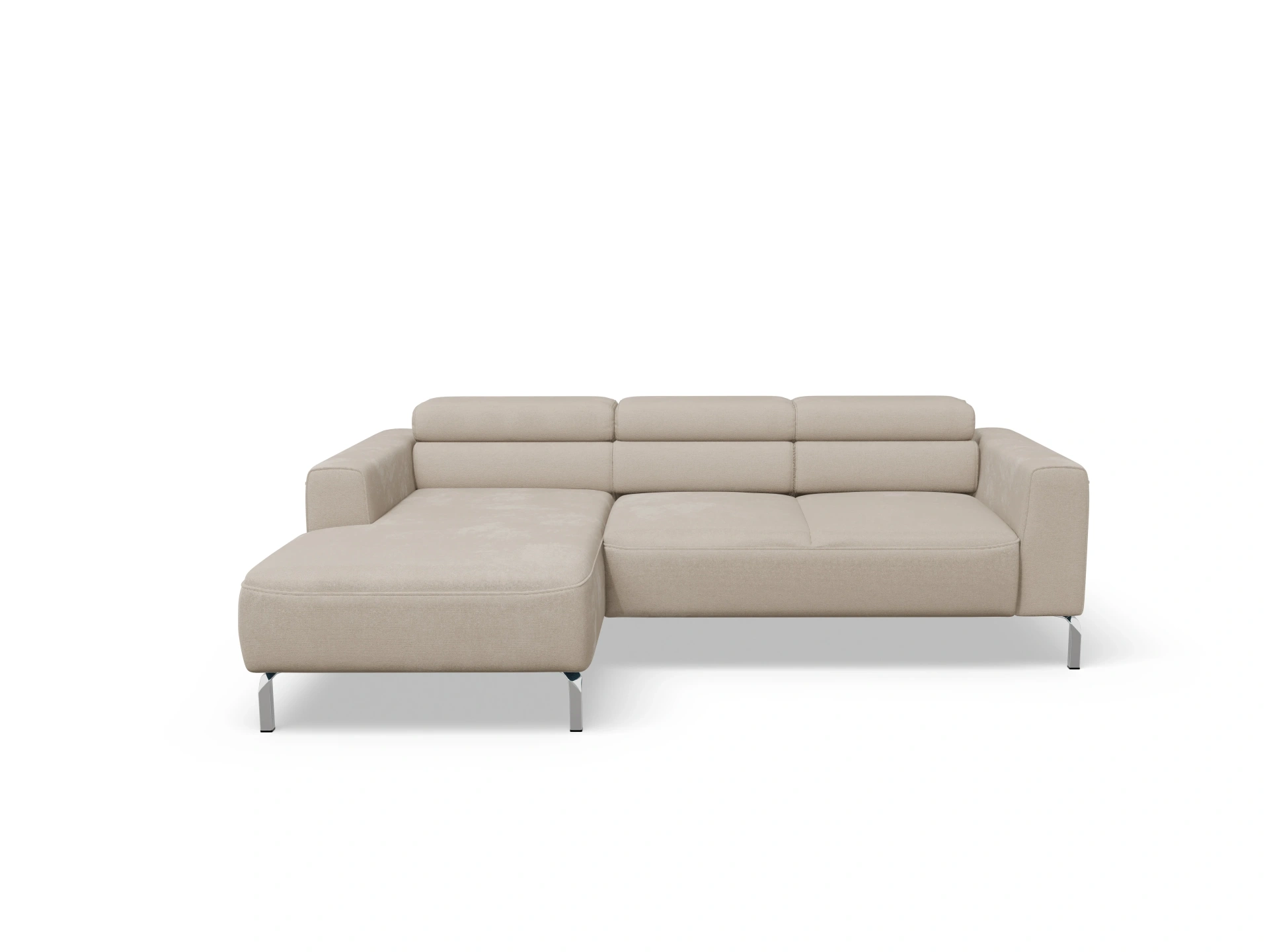 Ansicht des Produktes Season Ecksofa links Abschluss offen in Stoff Beige