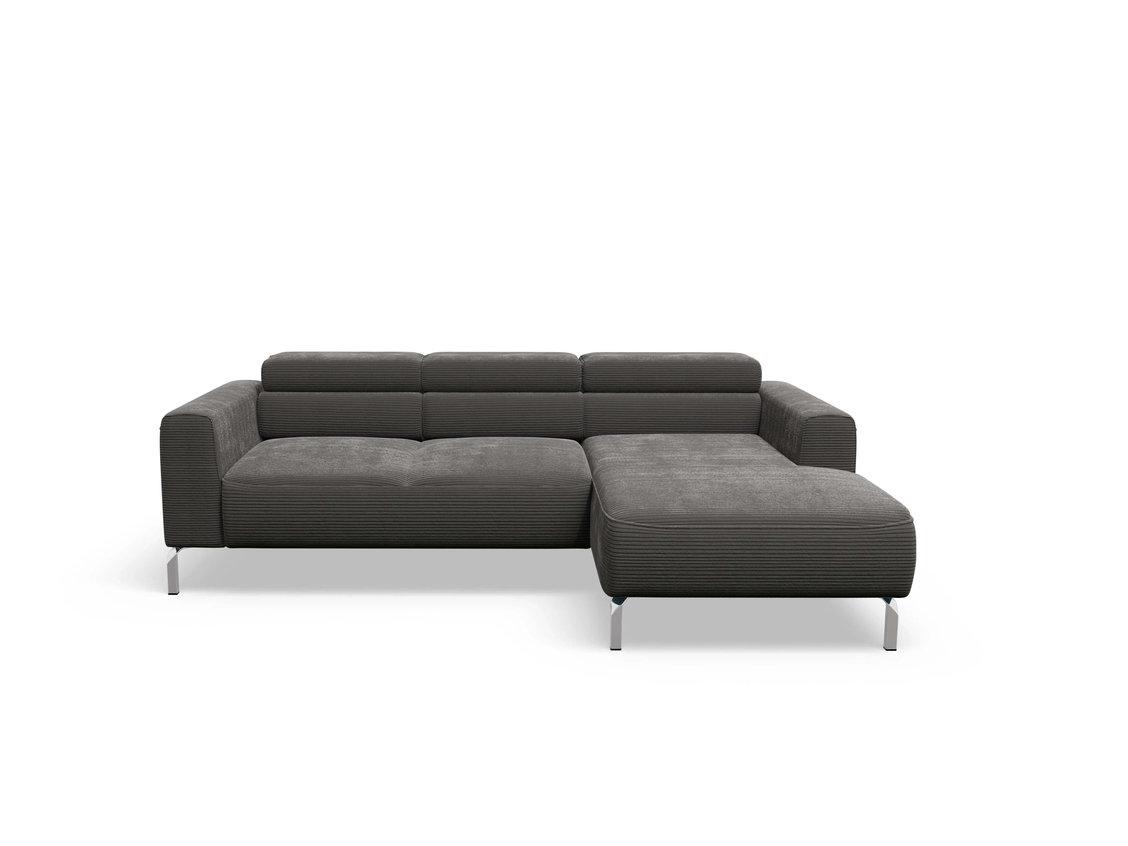 Ansicht des Produktes Season Ecksofa rechts Abschluss offen in Stoff Grau