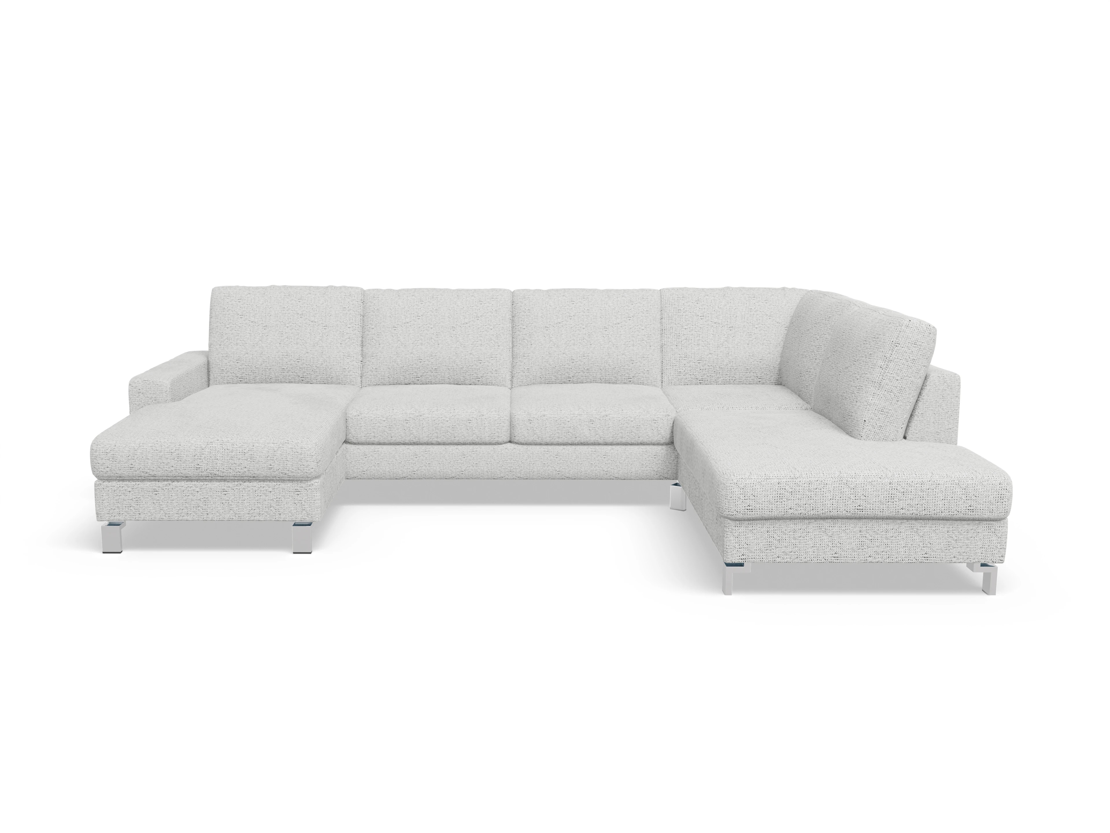 Indiana Wohnlandschaft LUM Small R Ansicht des Produktes Indiana Wohnlandschaft offen beidseitig in Stoff Grau