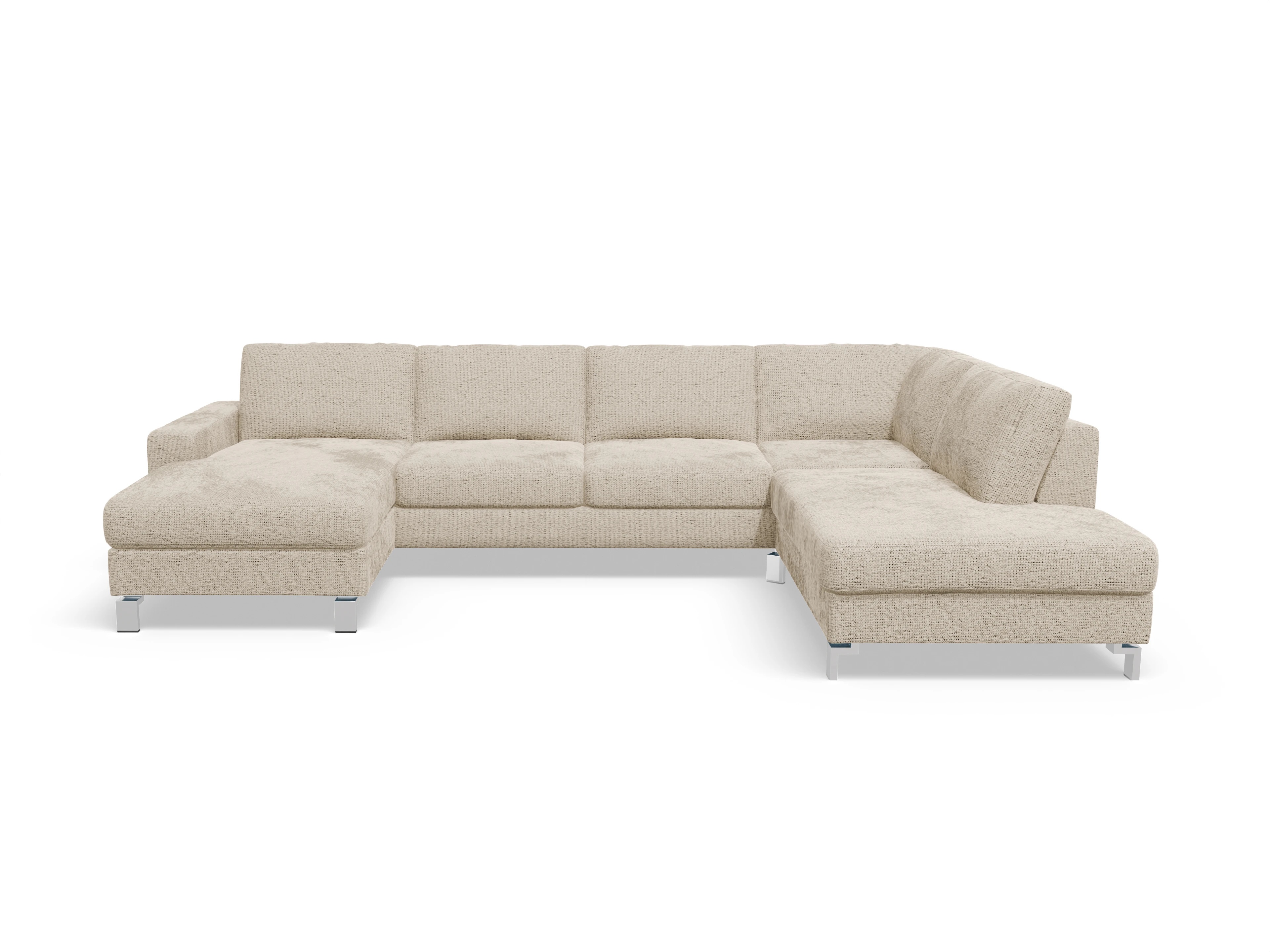 Ansicht des Produktes Indiana Wohnlandschaft offen beidseitig in Stoff Beige