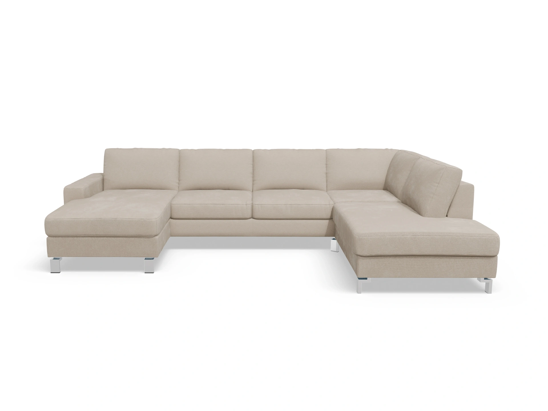 Ansicht des Produktes Indiana Wohnlandschaft offen beidseitig in Stoff Beige