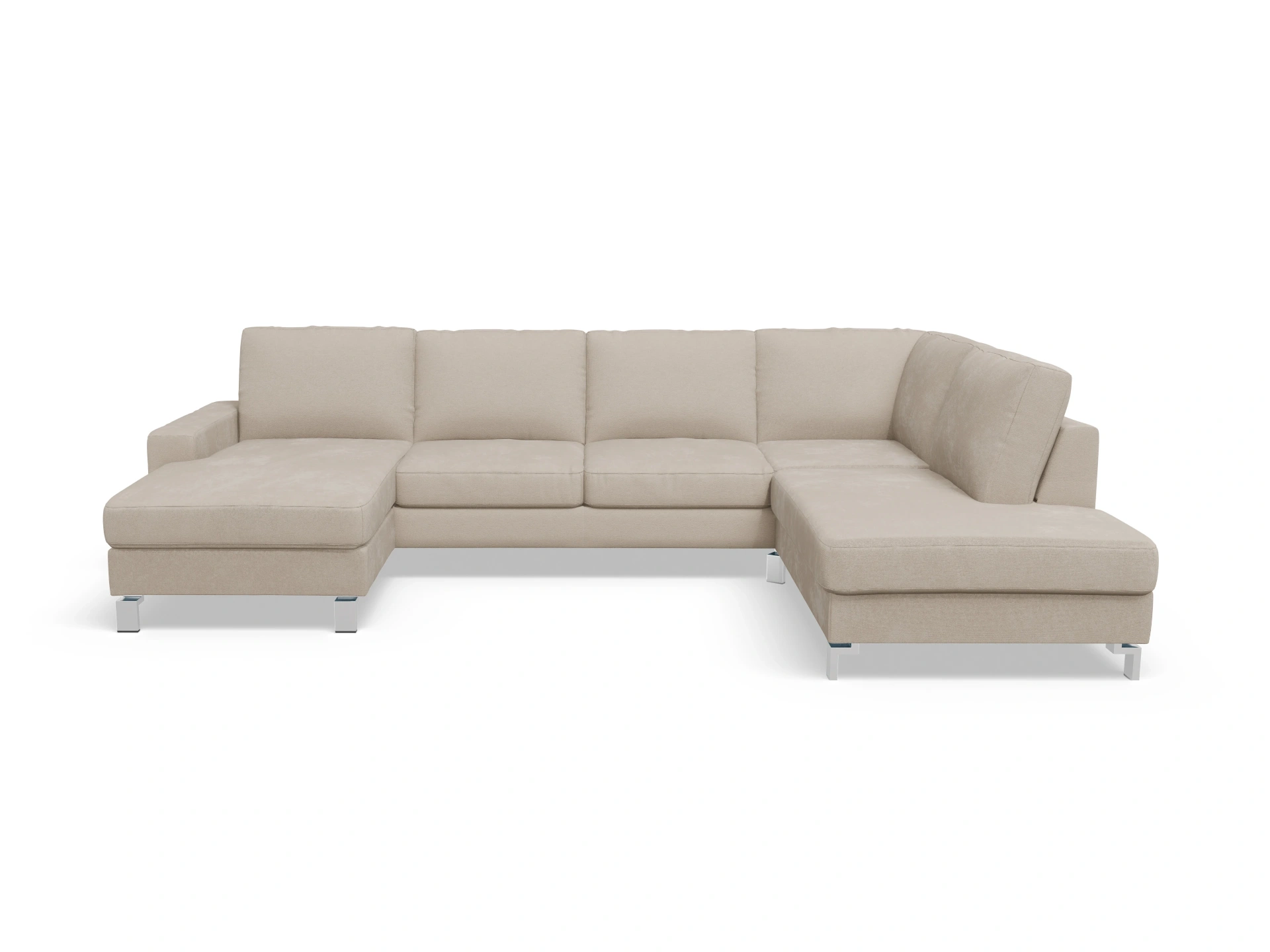 Ansicht des Produktes Indiana Wohnlandschaft offen beidseitig in Stoff Beige
