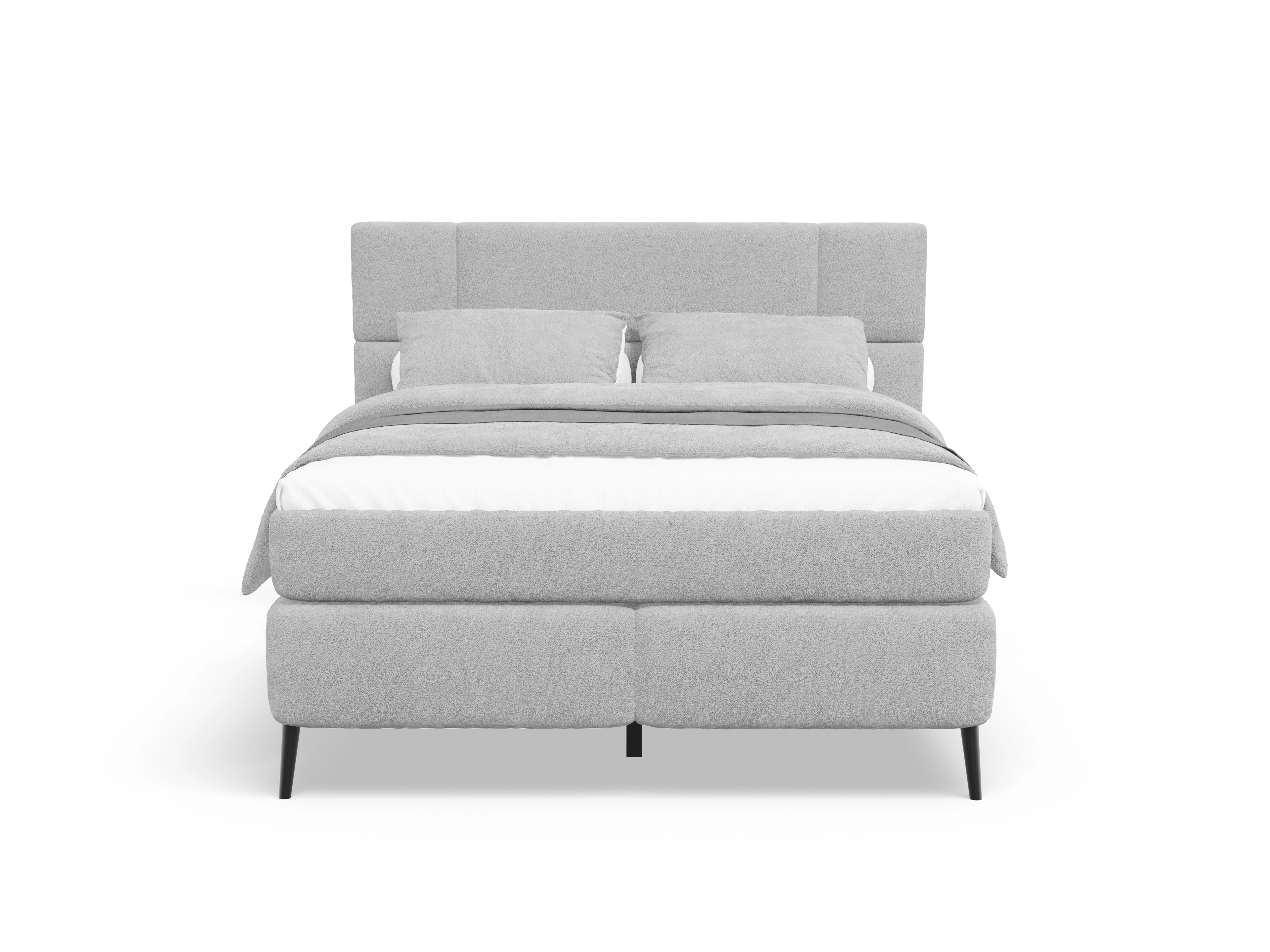 Boxspringbett Luisa 160x200cm Ansicht des Produktes Luisa Boxspringbett in Stoff Grau