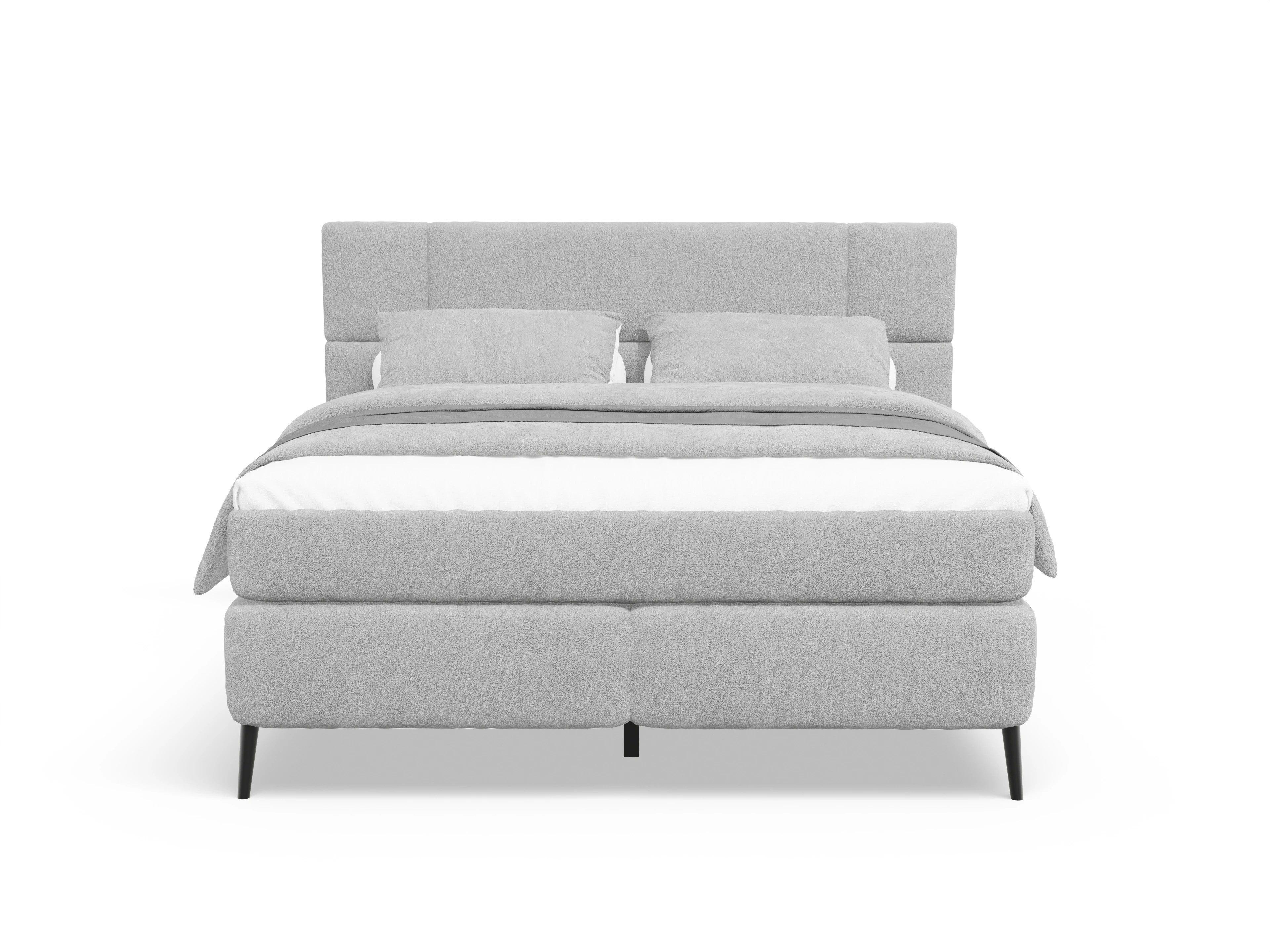 Boxspringbett Luisa 180x200cm Ansicht des Produktes Luisa in Stoff Grau