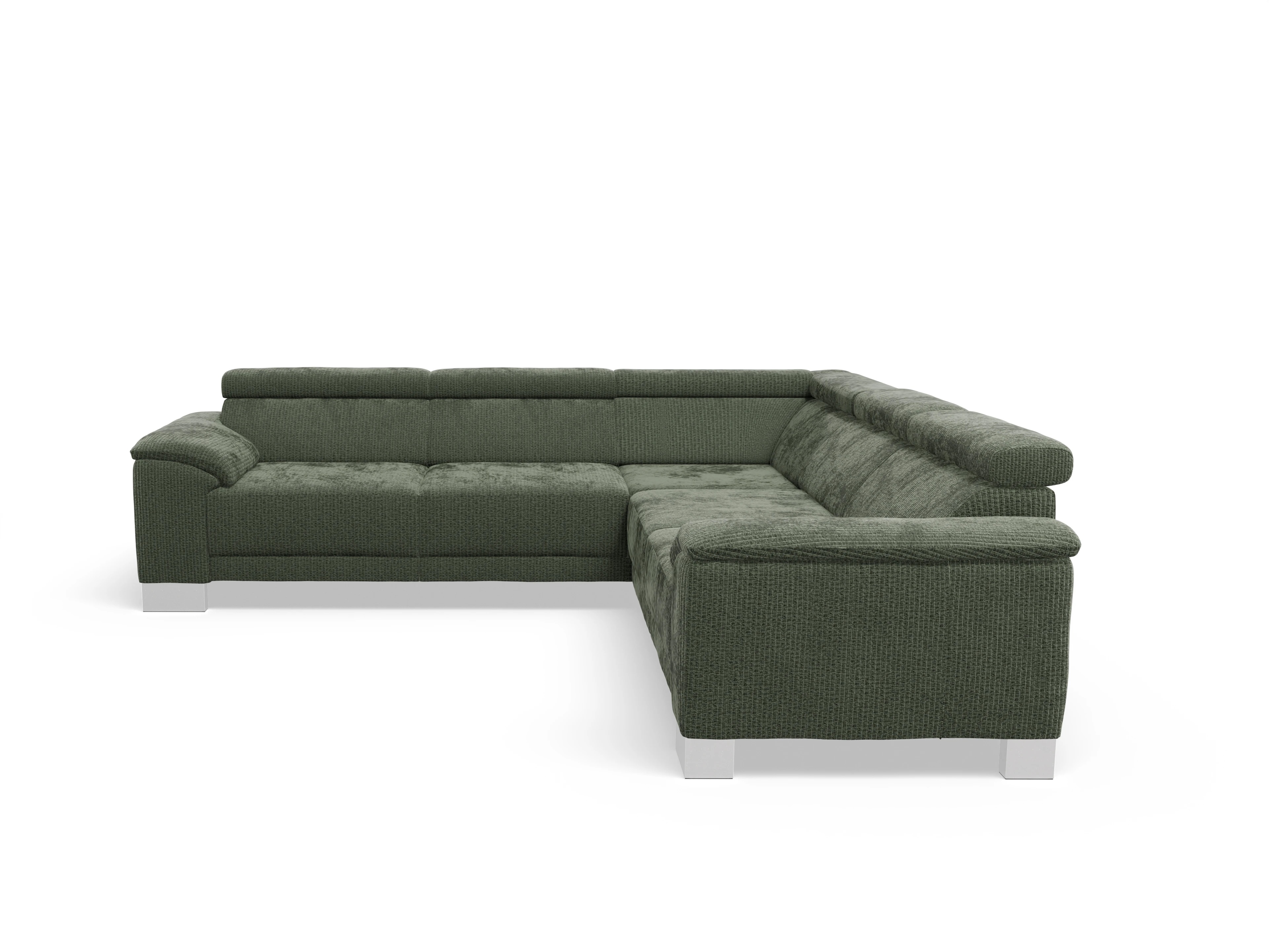 Ansicht des Produktes Antonio Ecksofa gleichschenklig in Stoff Grün