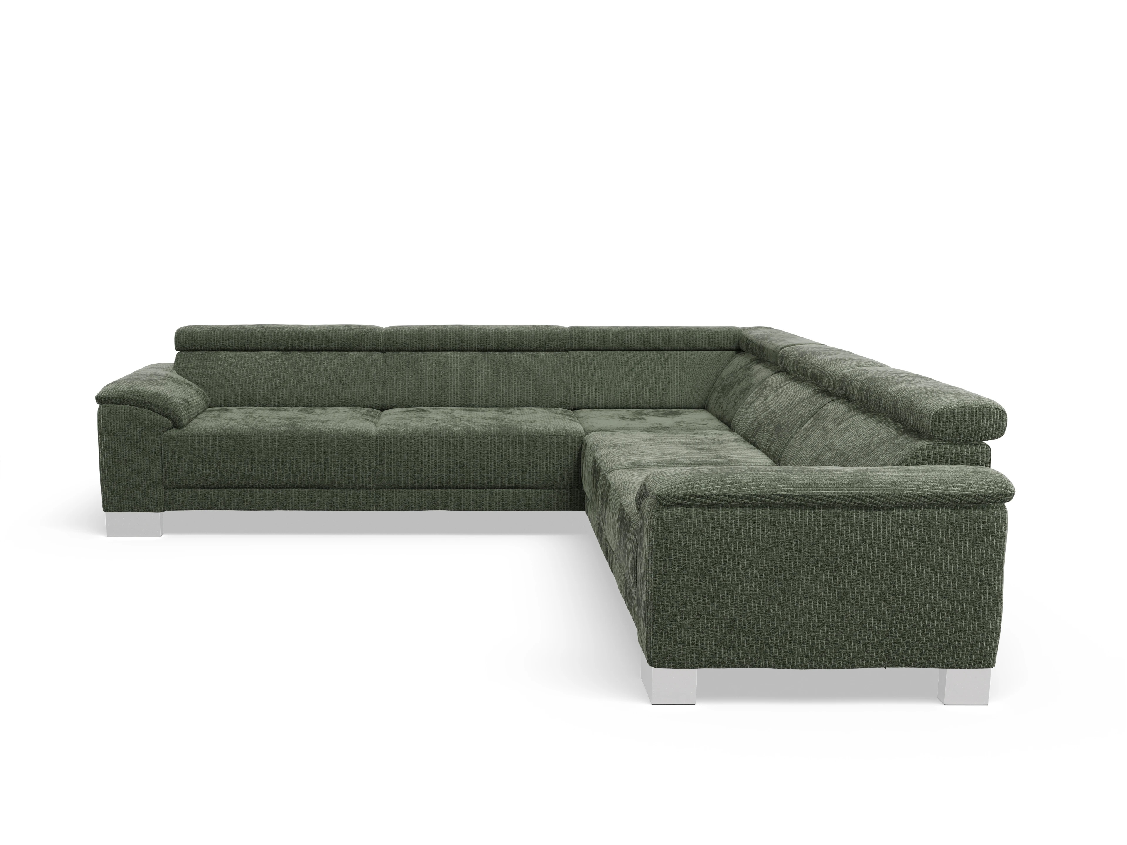 Ansicht des Produktes Antonio Ecksofa gleichschenklig in Stoff Grün