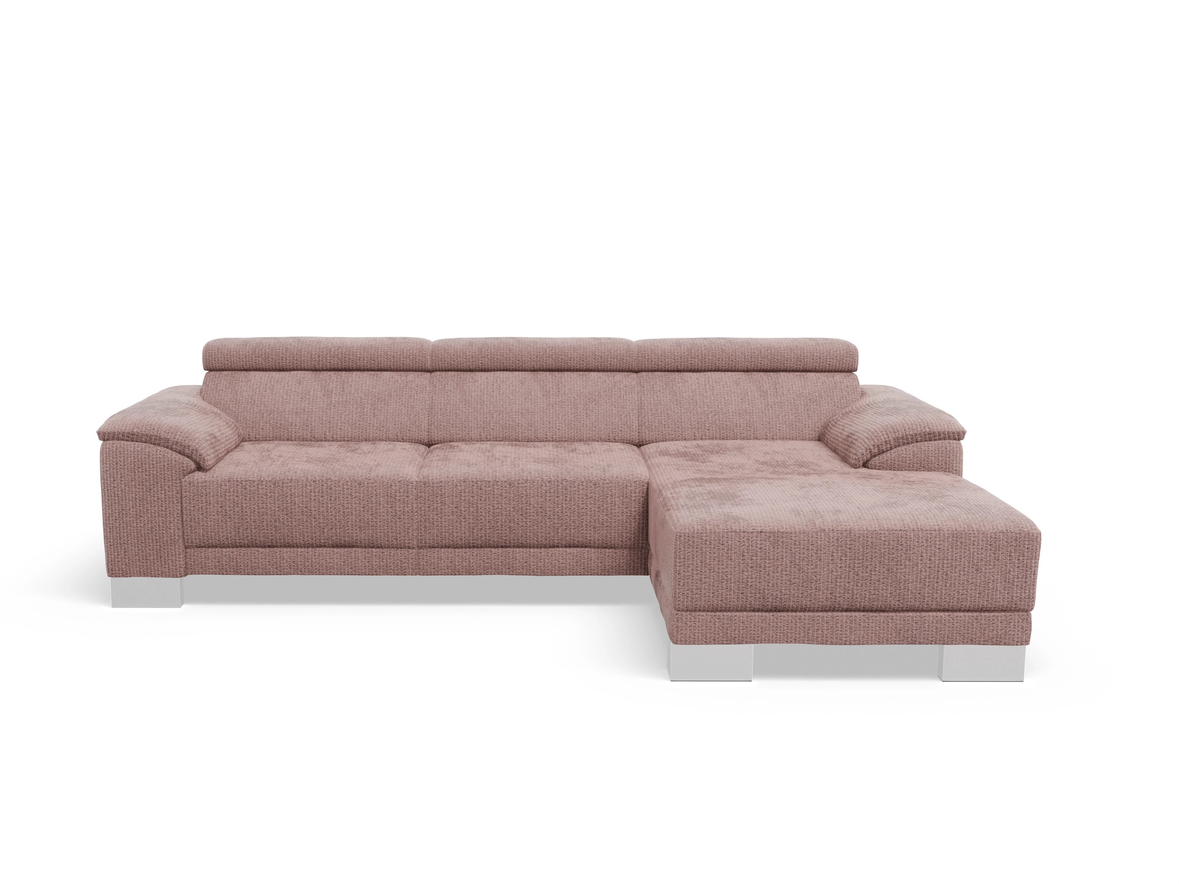 Antonio Ecksofa LO Medium R Ansicht des Produktes Antonio in Stoff Rosa