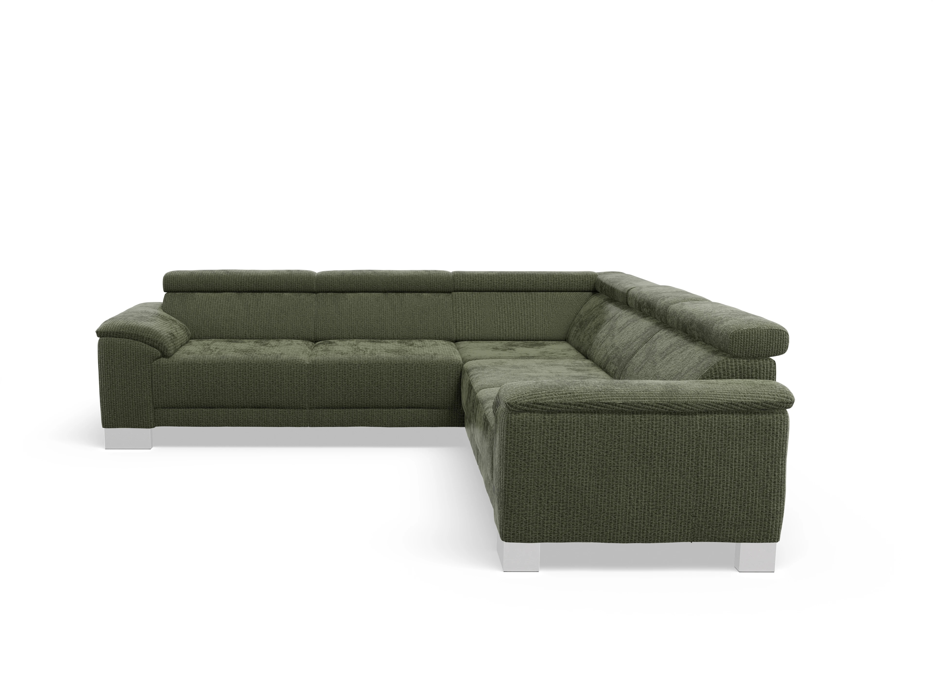 Ansicht des Produktes Antonio Ecksofa gleichschenklig in Stoff Grün