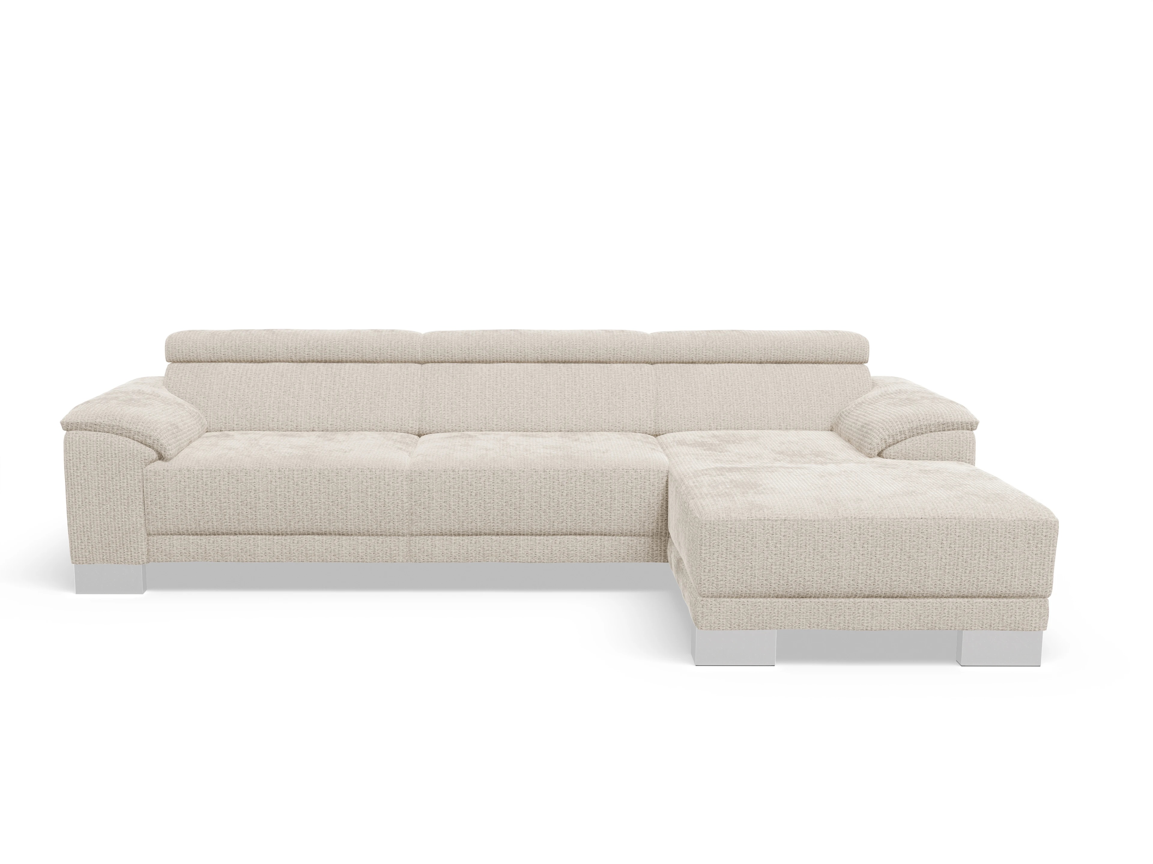 Ansicht des Produktes Antonio Ecksofa rechts Abschluss offen in Stoff Beige