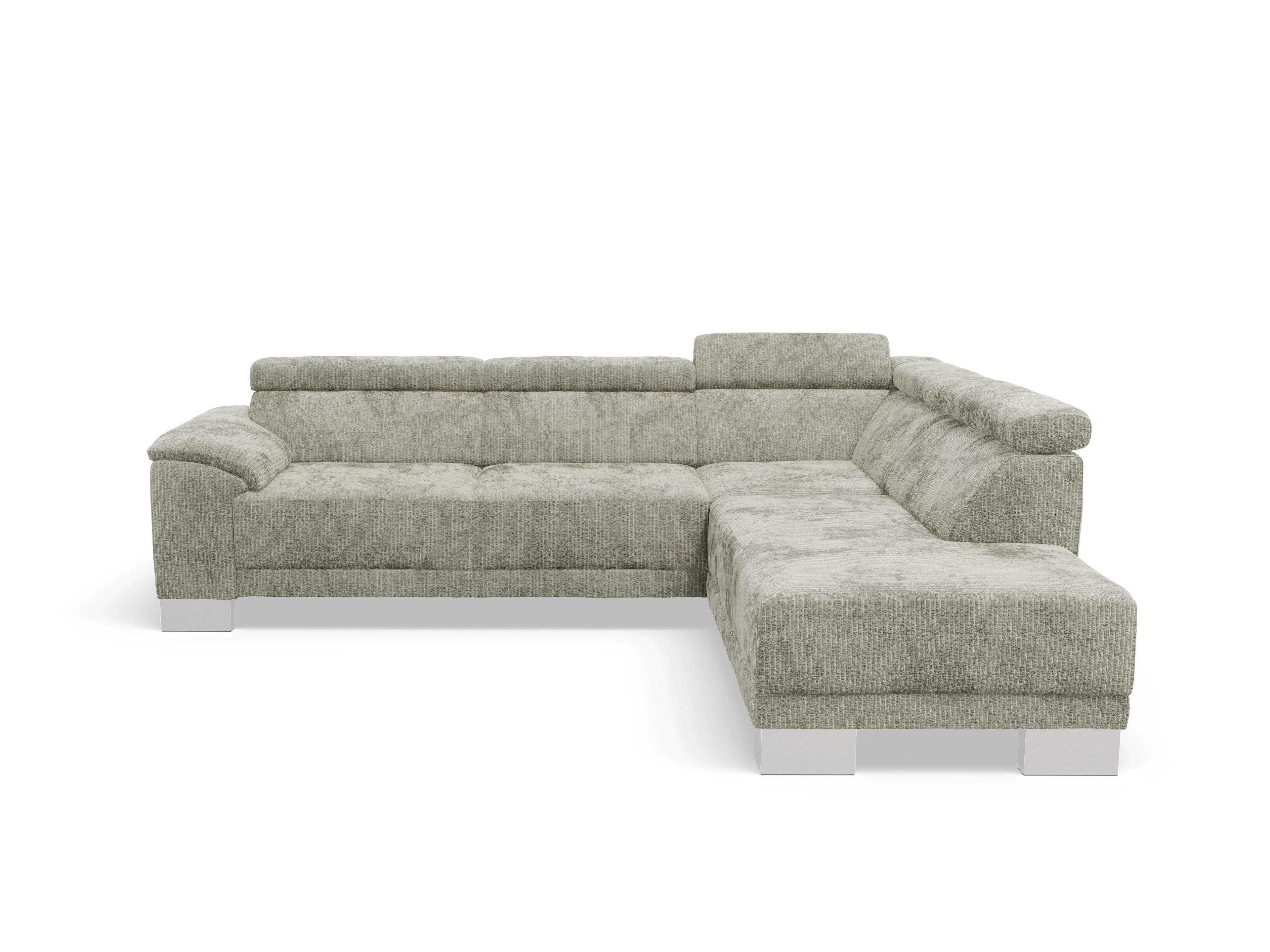 Ansicht des Produktes Antonio Ecksofa rechts Abschluss offen in Stoff Grau